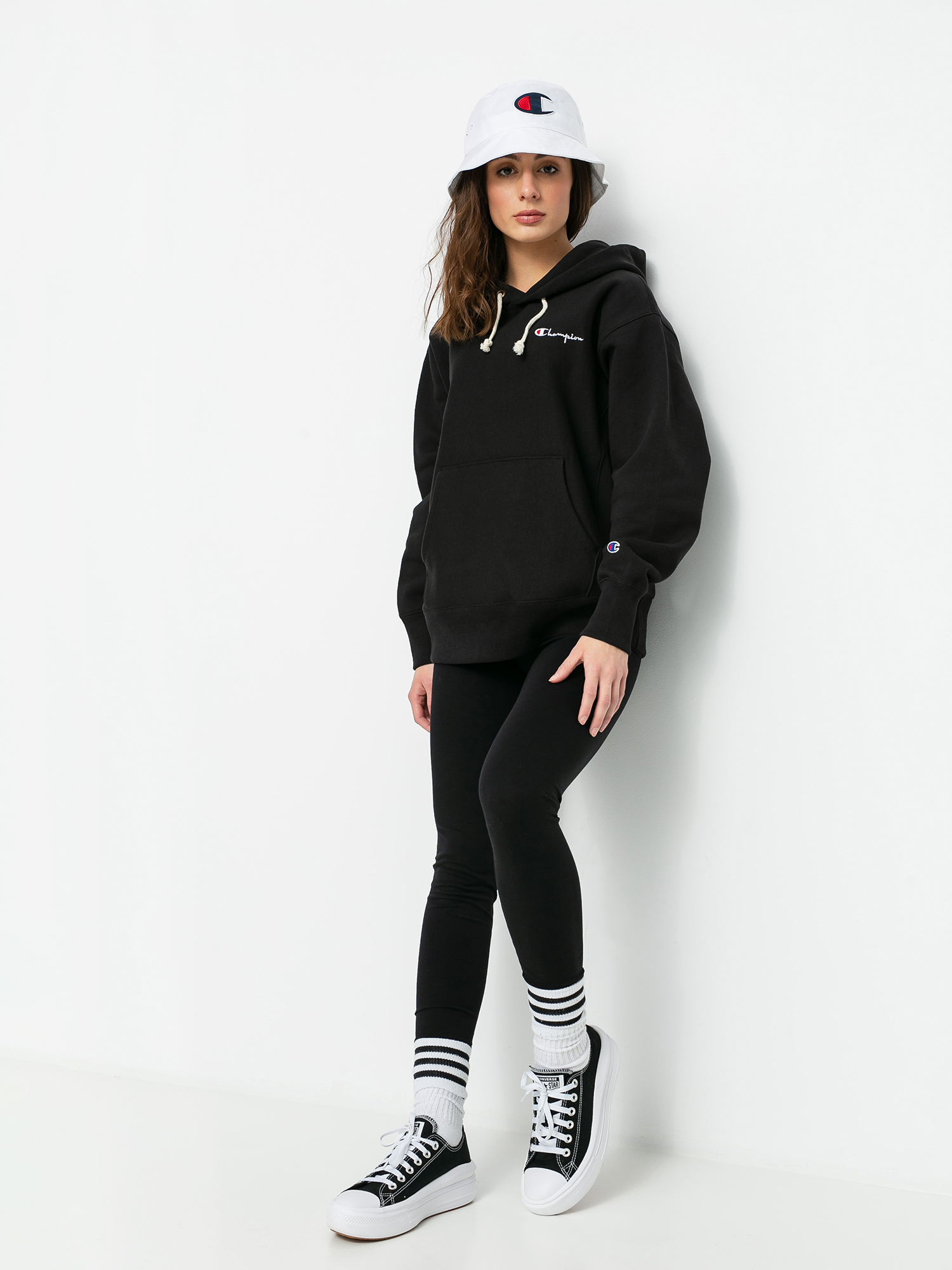 Mikina s kapucí Champion Sweatshirt HD 113150 Wmn (nbk)