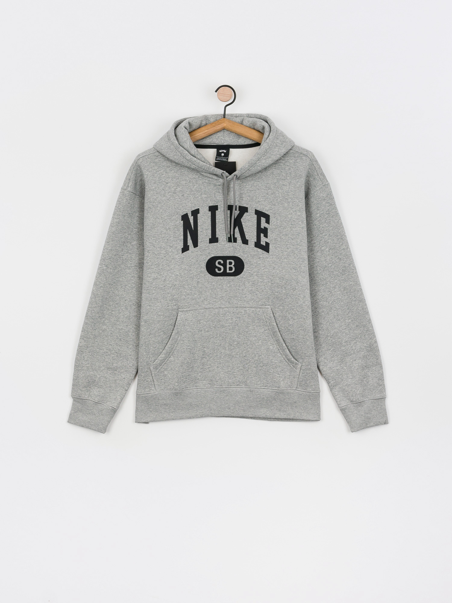 Mikina s kapucí Nike SB Collegiate HD (dk grey heather/black)