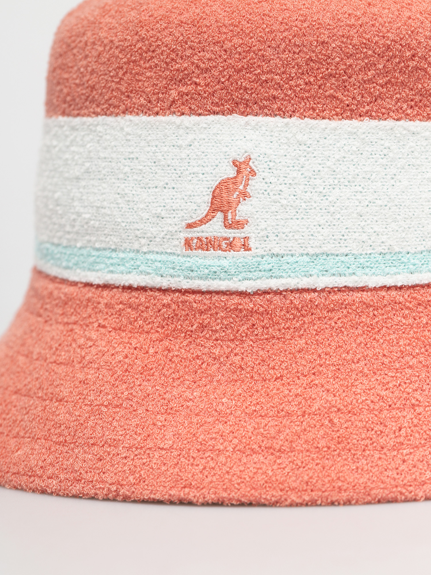 Klobouk Kangol Bermuda Stripe Bucket (peach pink)