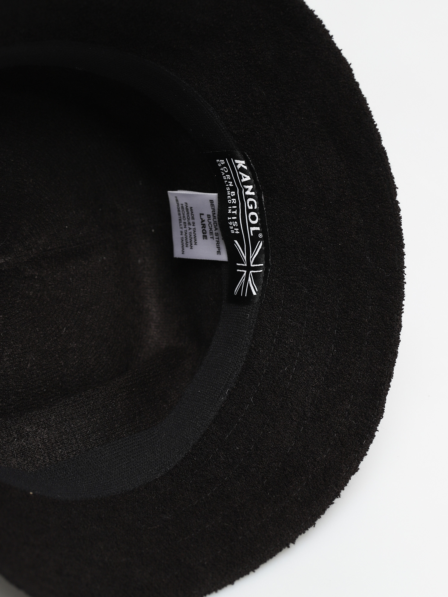 Klobouk Kangol Bermuda Stripe Bucket (black)