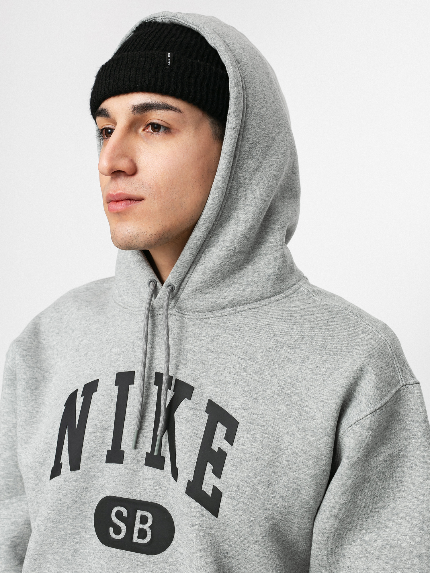 Mikina s kapucí Nike SB Collegiate HD (dk grey heather/black)