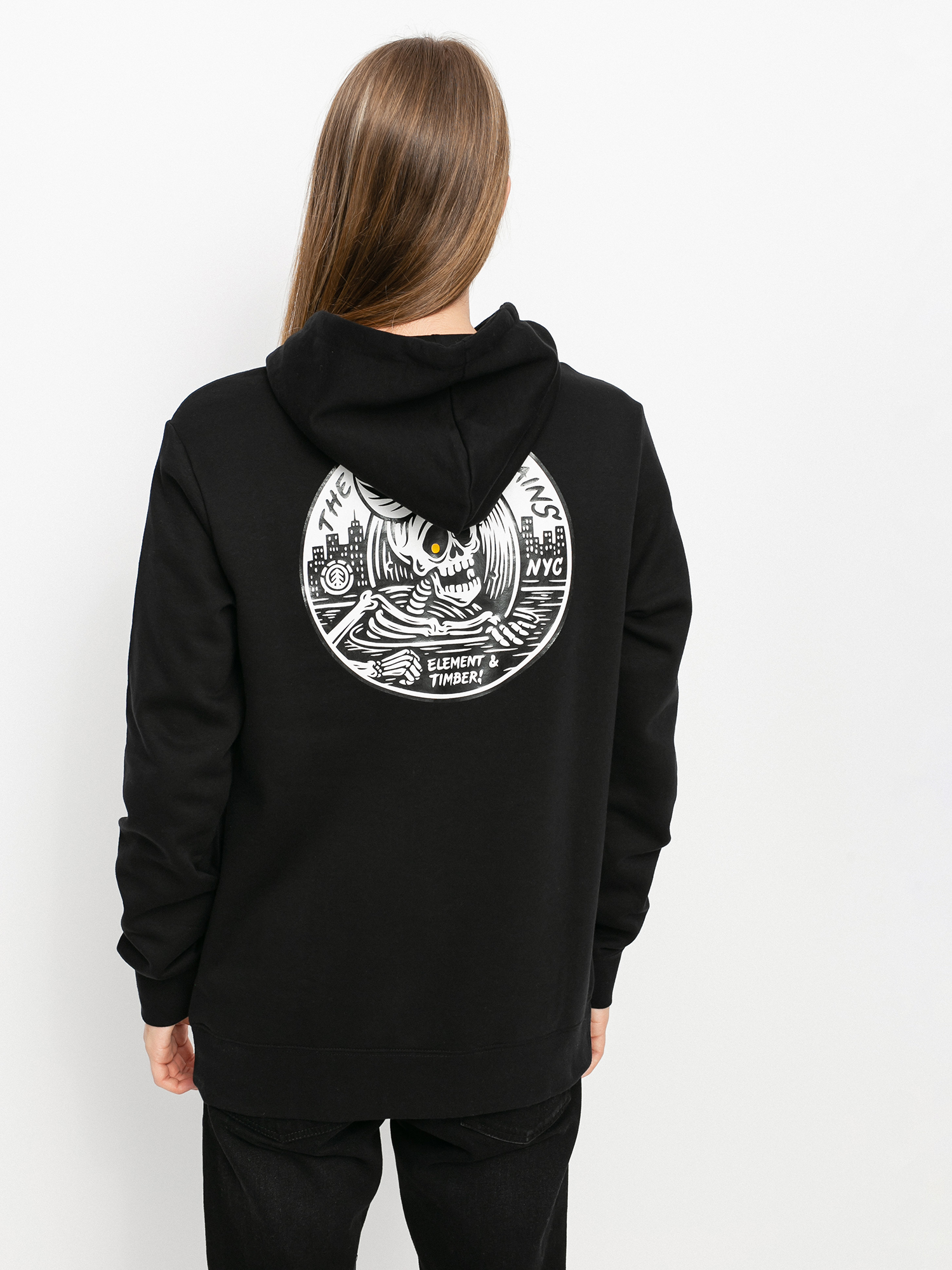 Mikina s kapucí Element B Side HD (flint black)