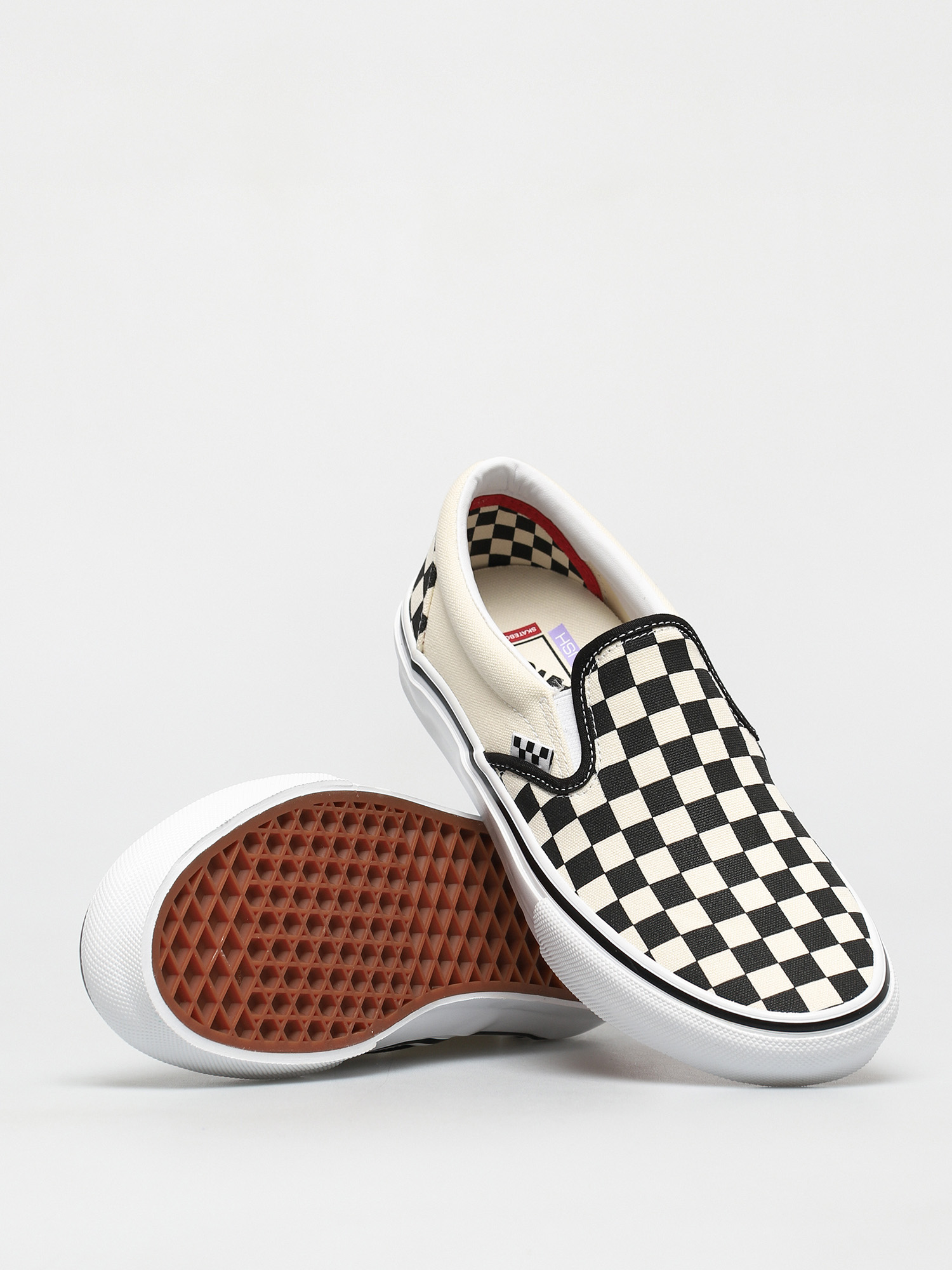 Boty Vans Skate Slip On (checkerboard black/off white)