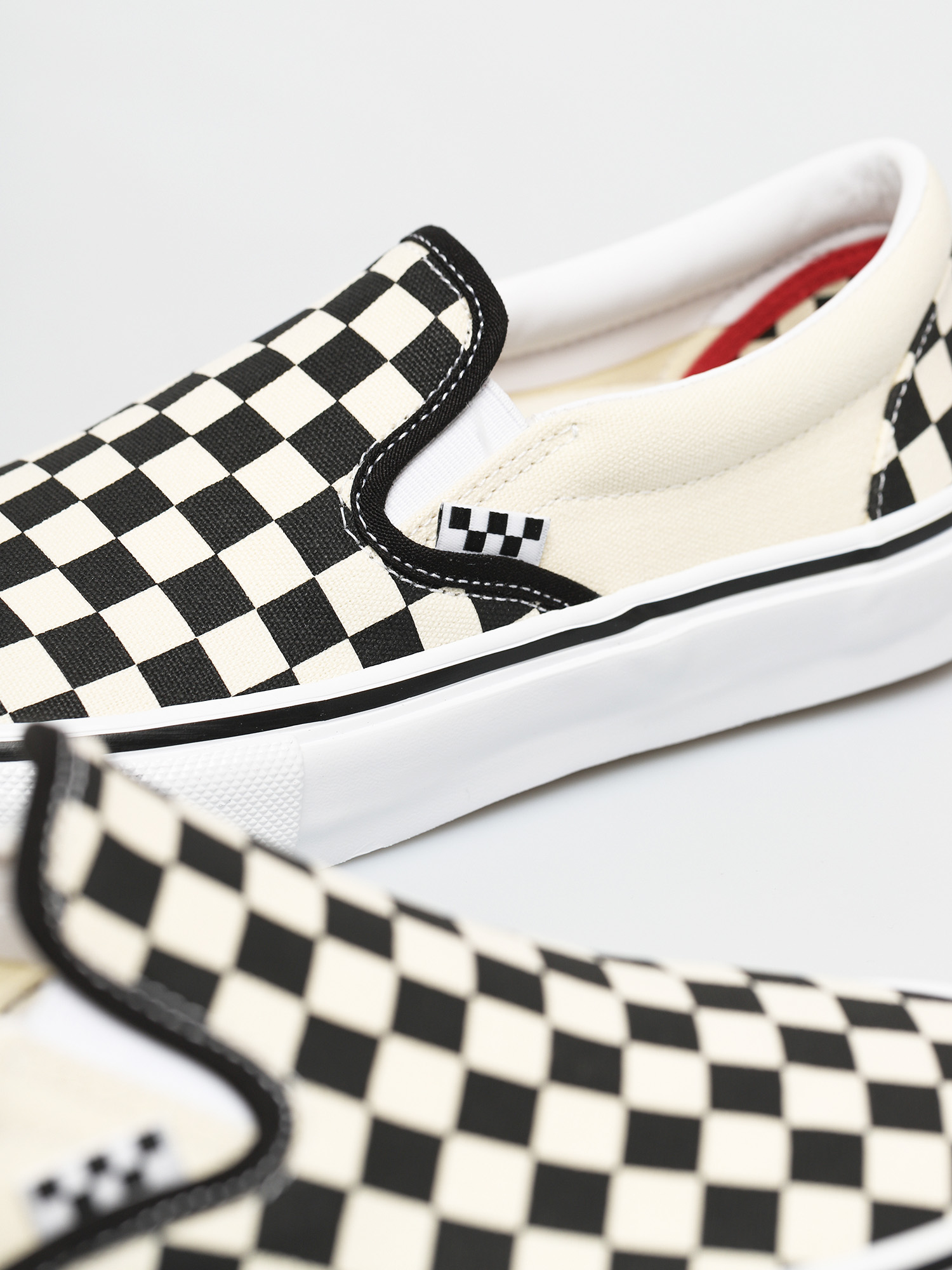 Boty Vans Skate Slip On (checkerboard black/off white)