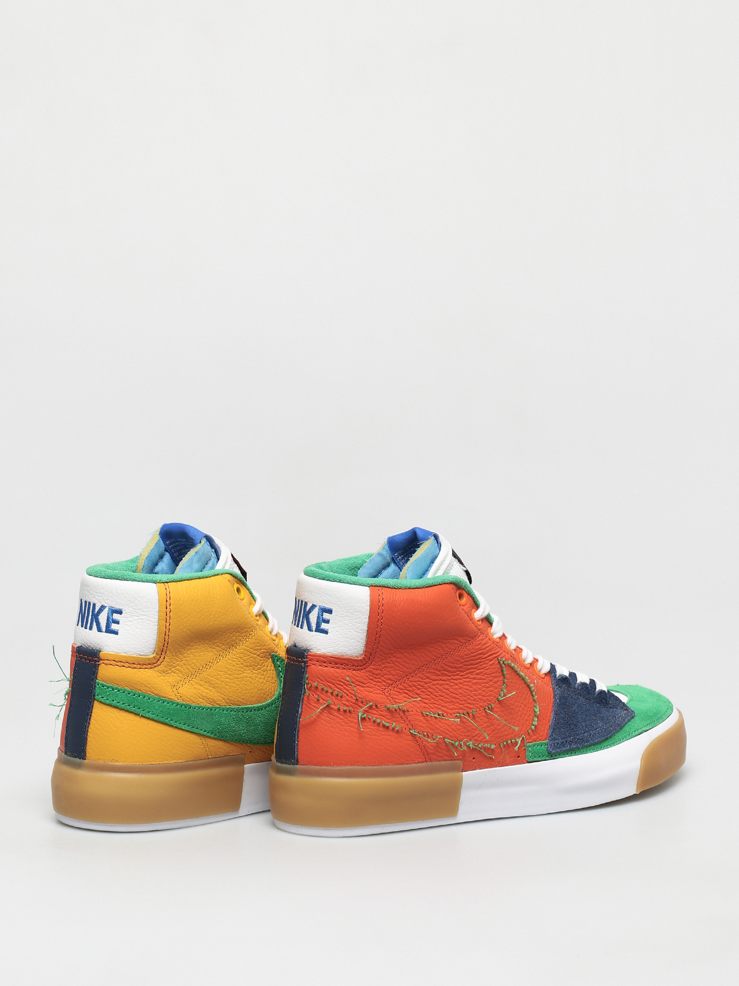 nike blazer green orange
