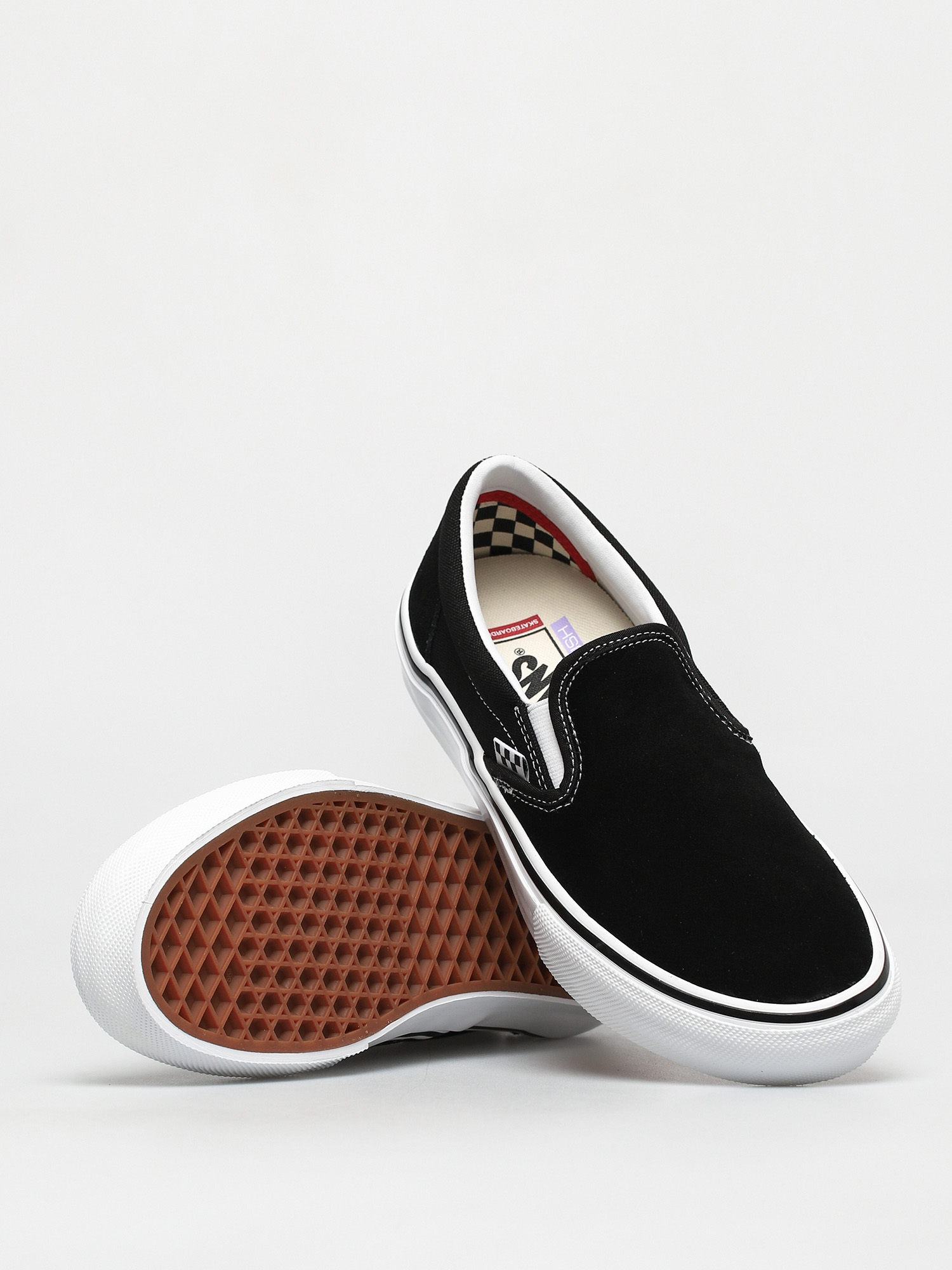 Boty Vans Skate Slip On (black/white)
