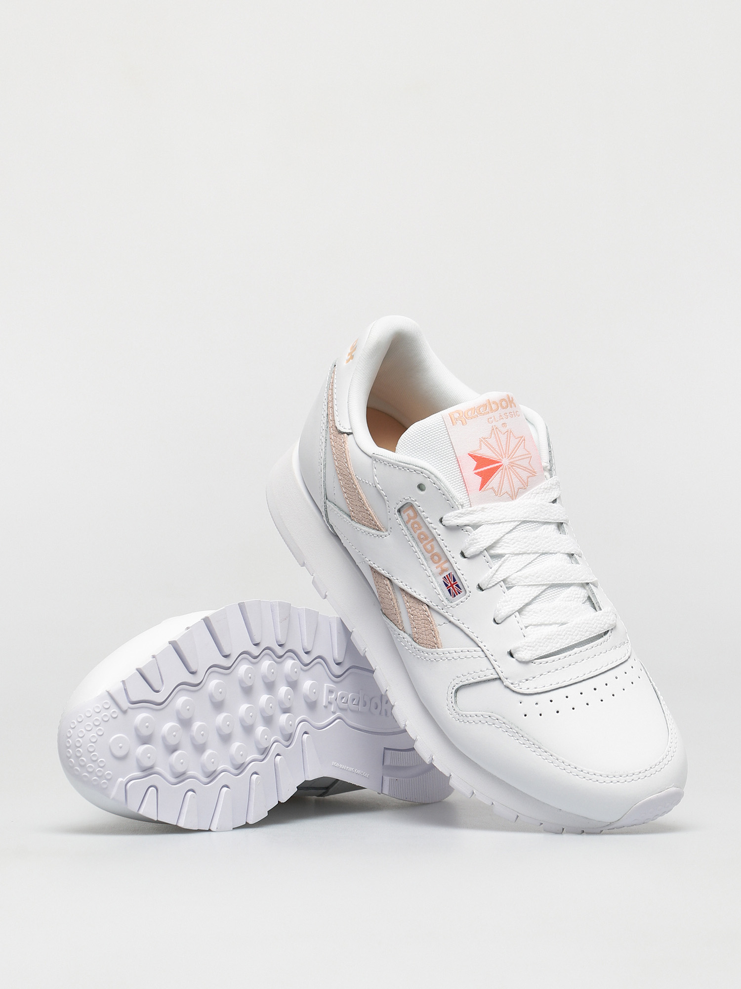 Boty Reebok Cl Lthr Wmn (white/aurorg/cerpnk)