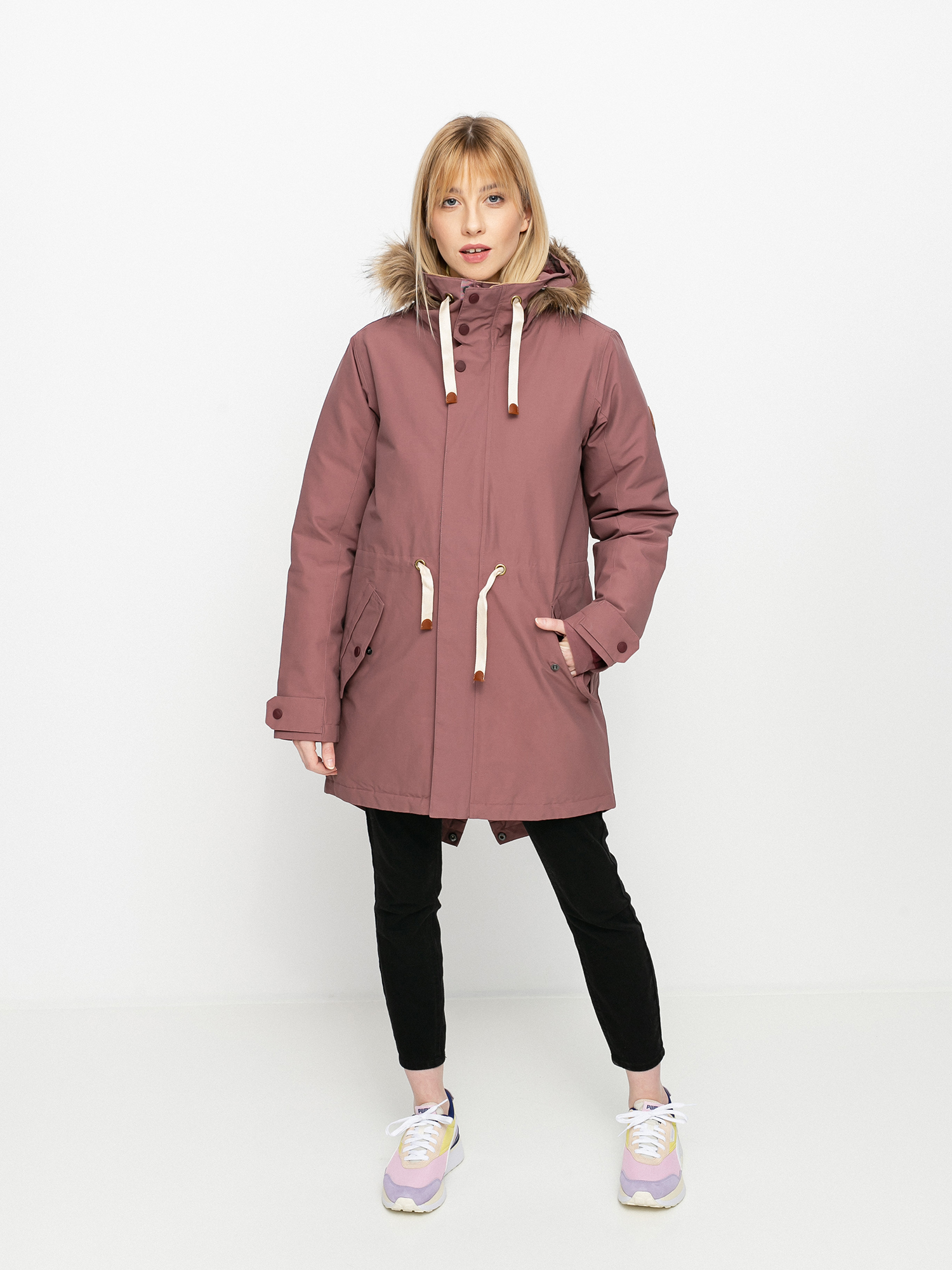 burton saxton parka burton rose brown jacket