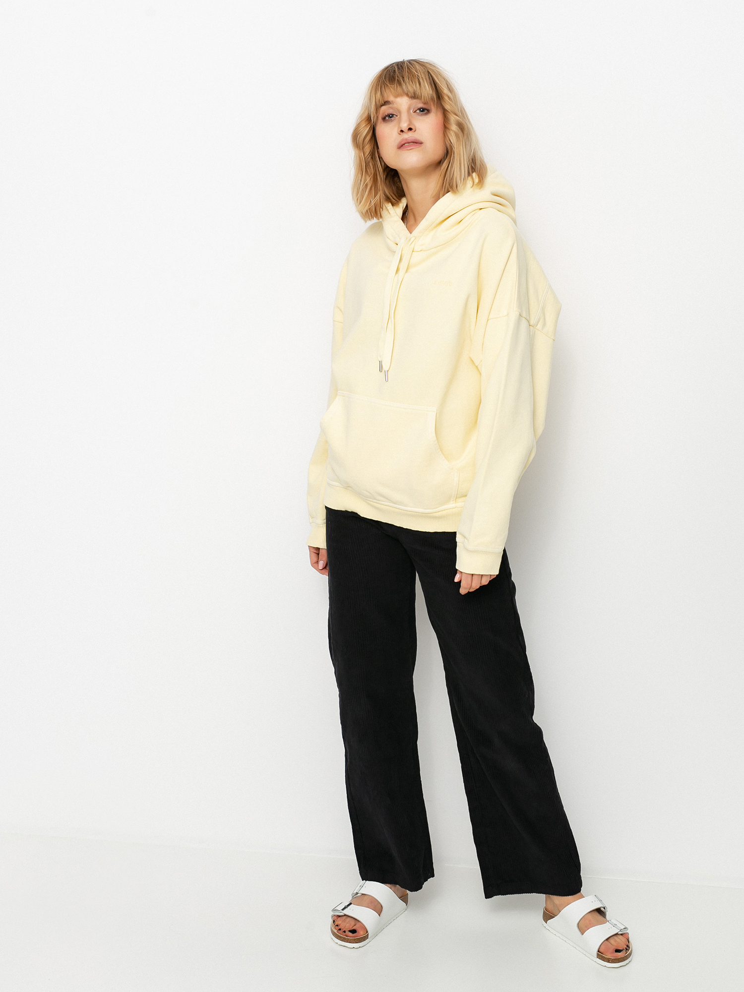 Mikina s kapucí Levi's® Rider HD Wmn (transparent yellow garment dye)