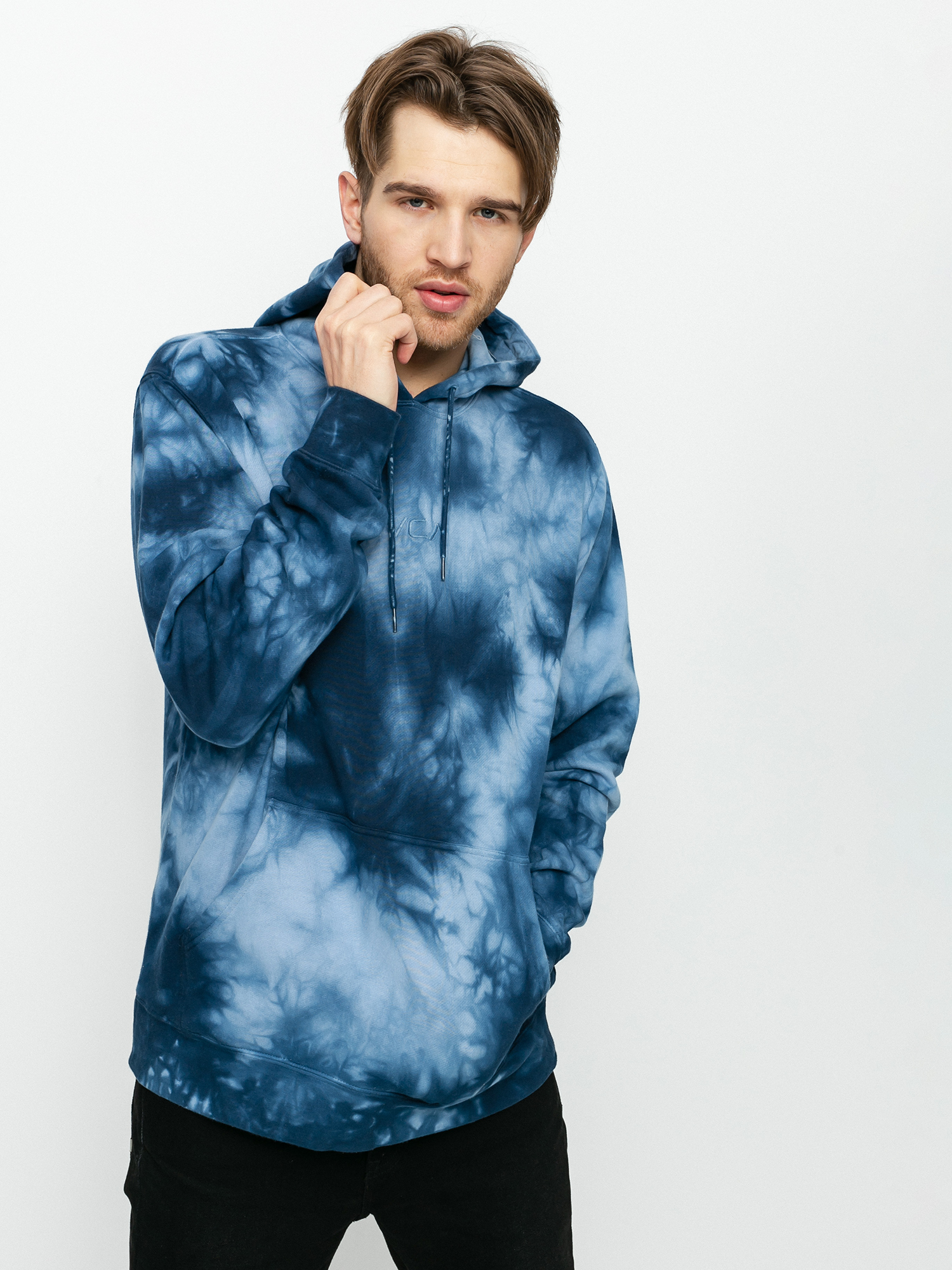 Mikina s kapucí RVCA Tonally Tie Dye HD (blue tie dye)