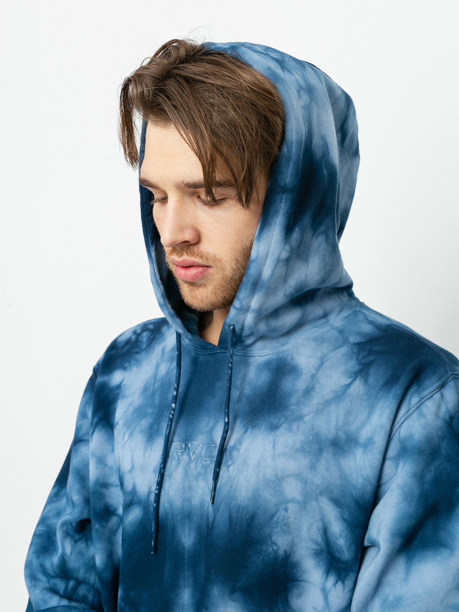 Mikina s kapucí RVCA Tonally Tie Dye HD (blue tie dye)