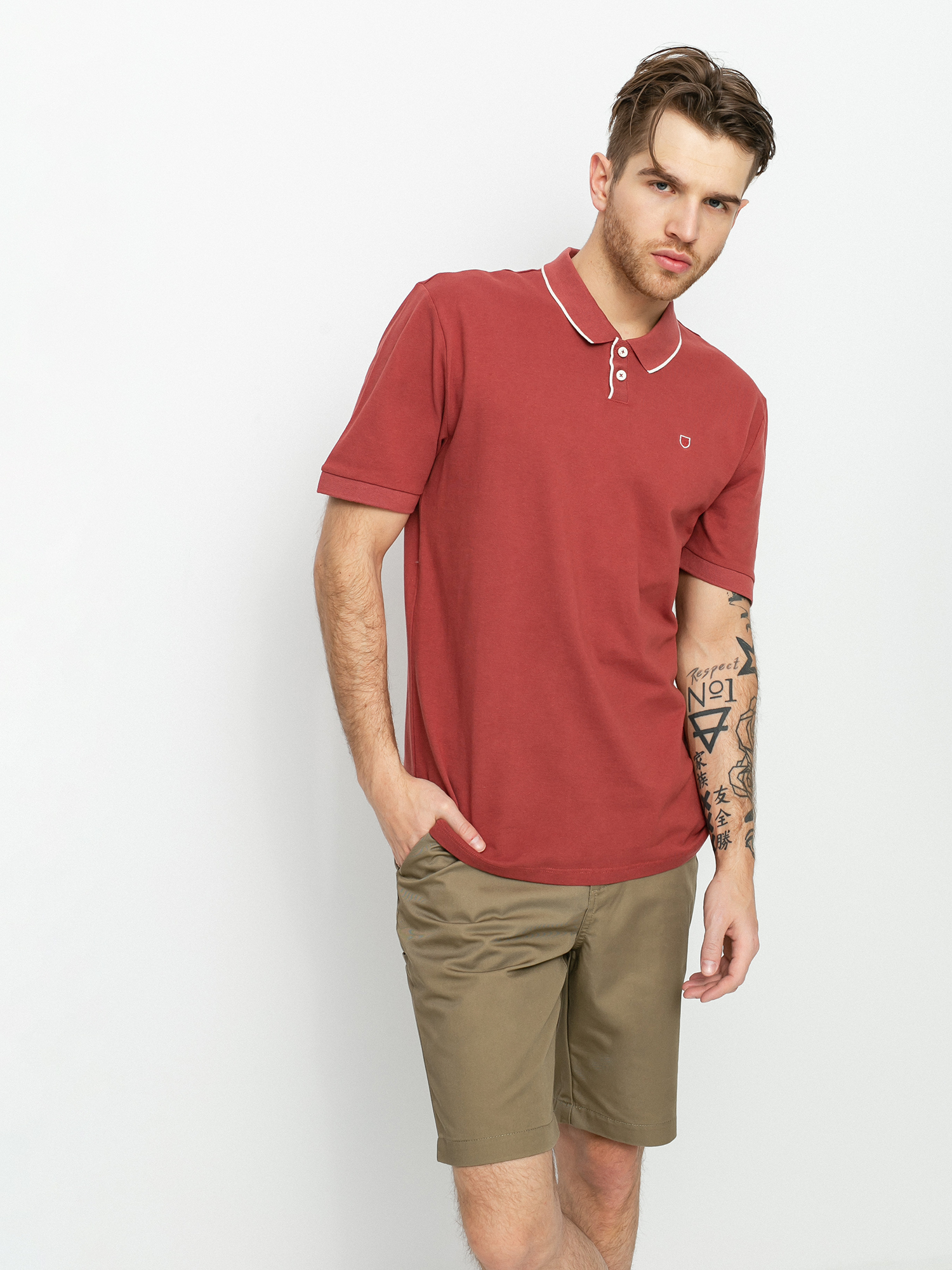 Tričko Brixton Polo Proper Polo Knit (cowhide pique)