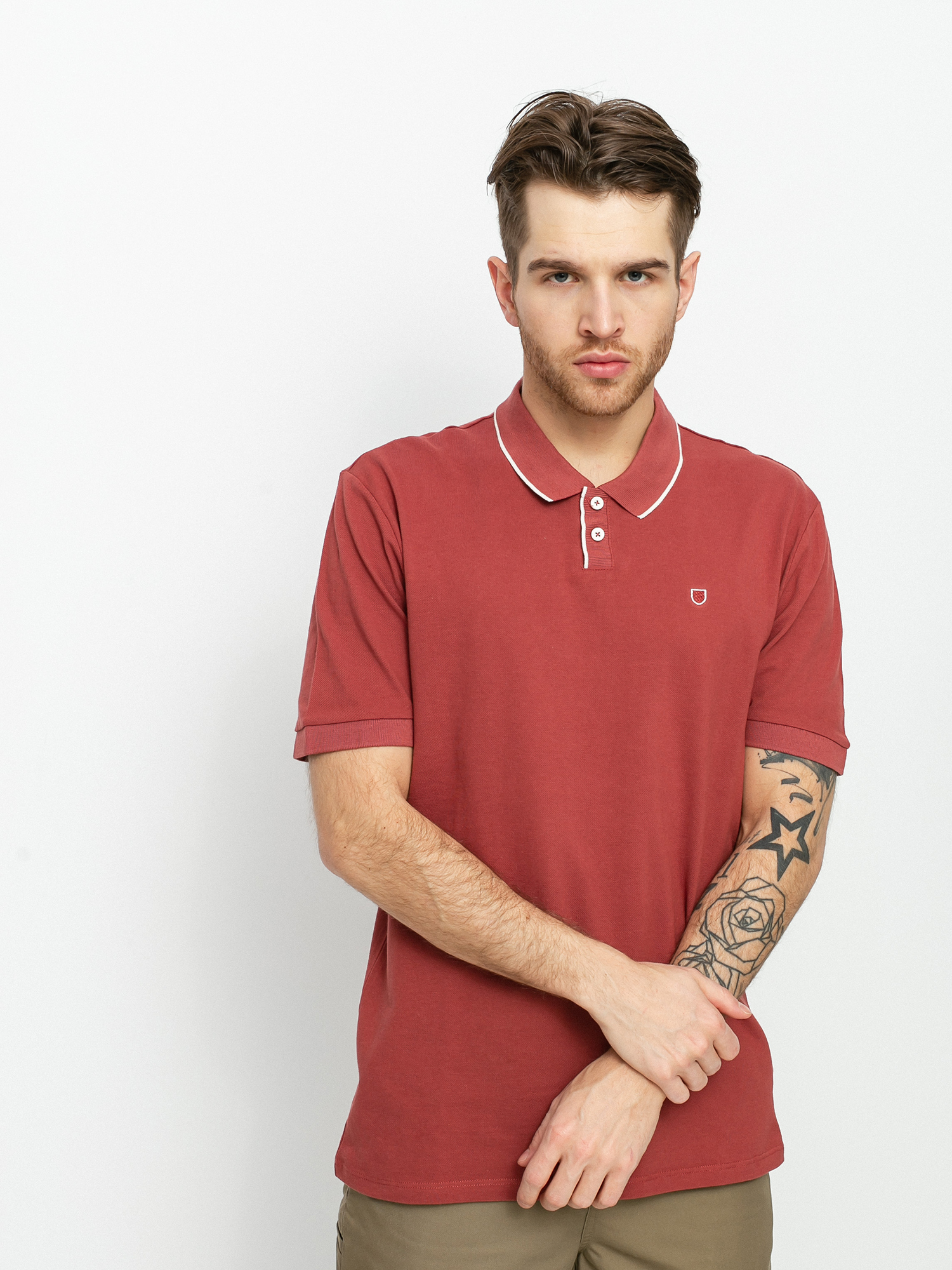 Tričko Brixton Polo Proper Polo Knit (cowhide pique)