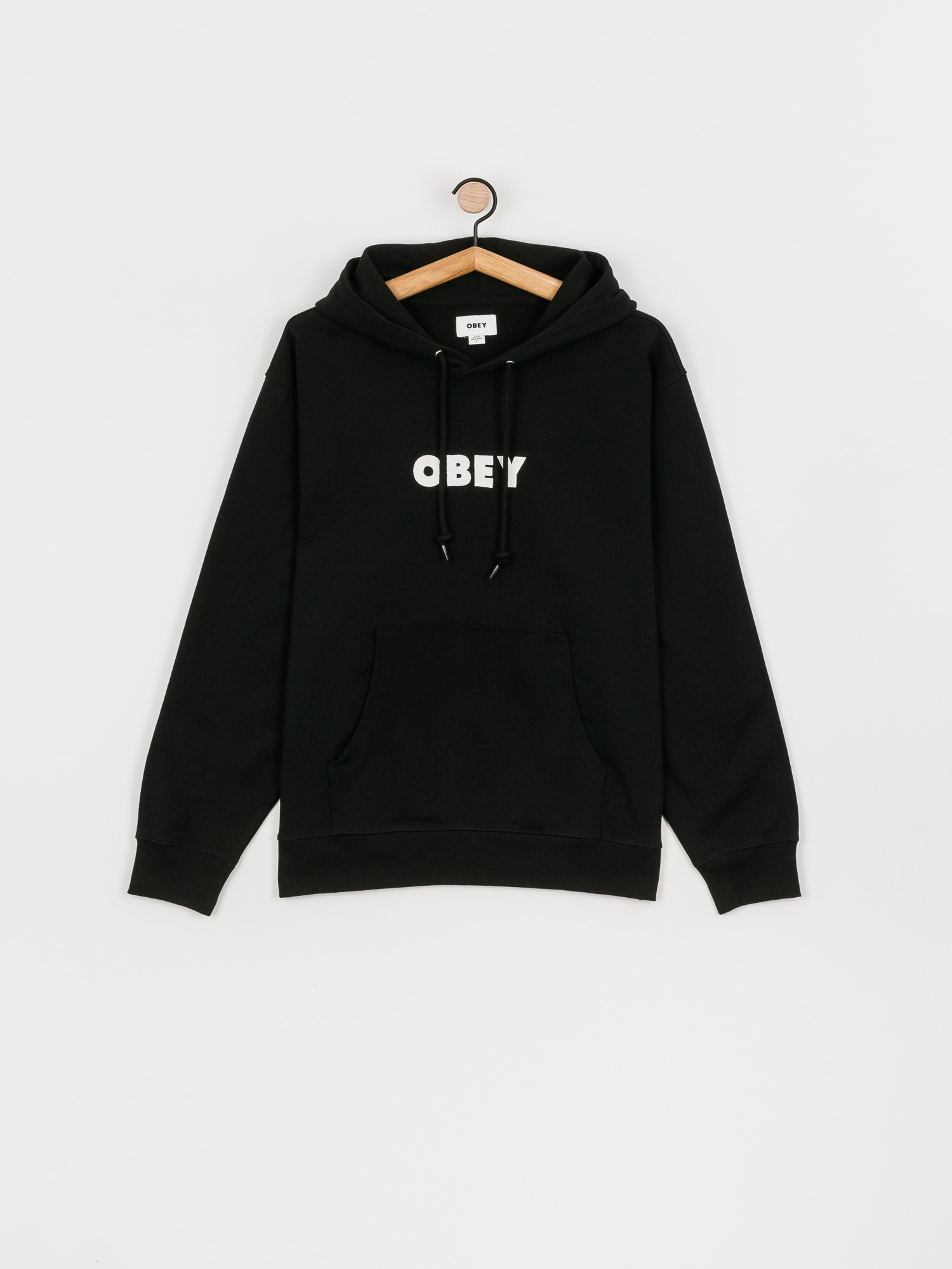 Mikina s kapucí OBEY Logo HD (black)