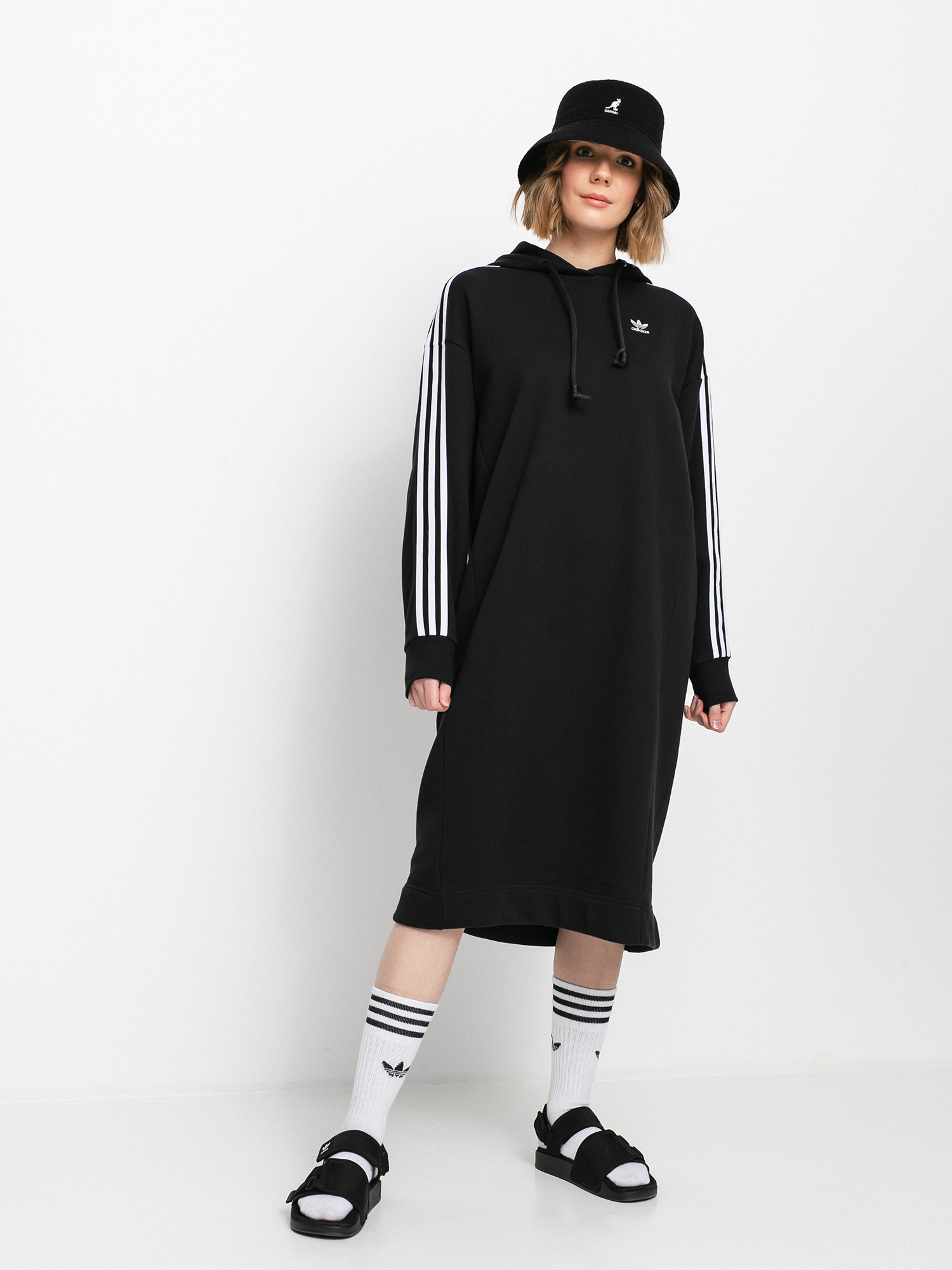 Šaty  adidas Originals Hoodie Dress Wmn (black)