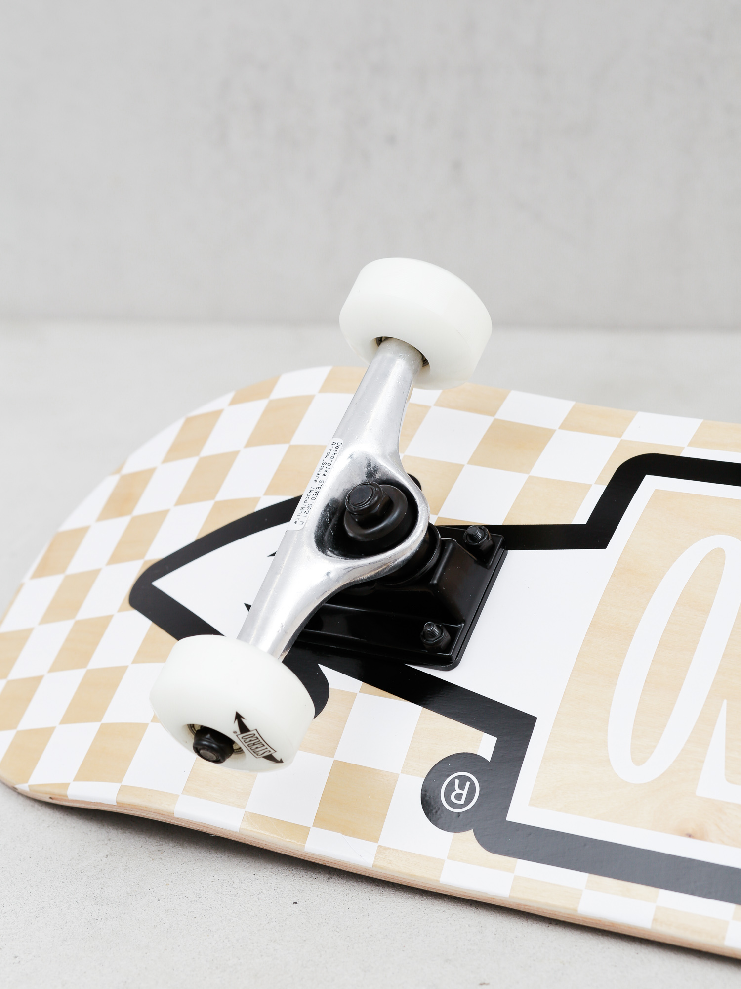 Skateboard Stereo Arrow Square (wood/white)