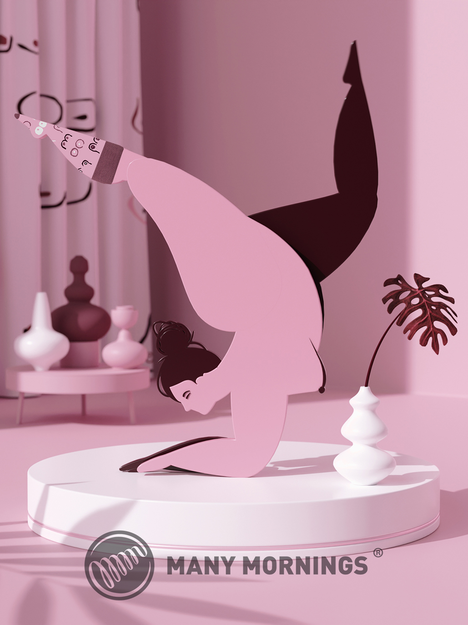 Ponožky Many Mornings Simply The Breast (pink)