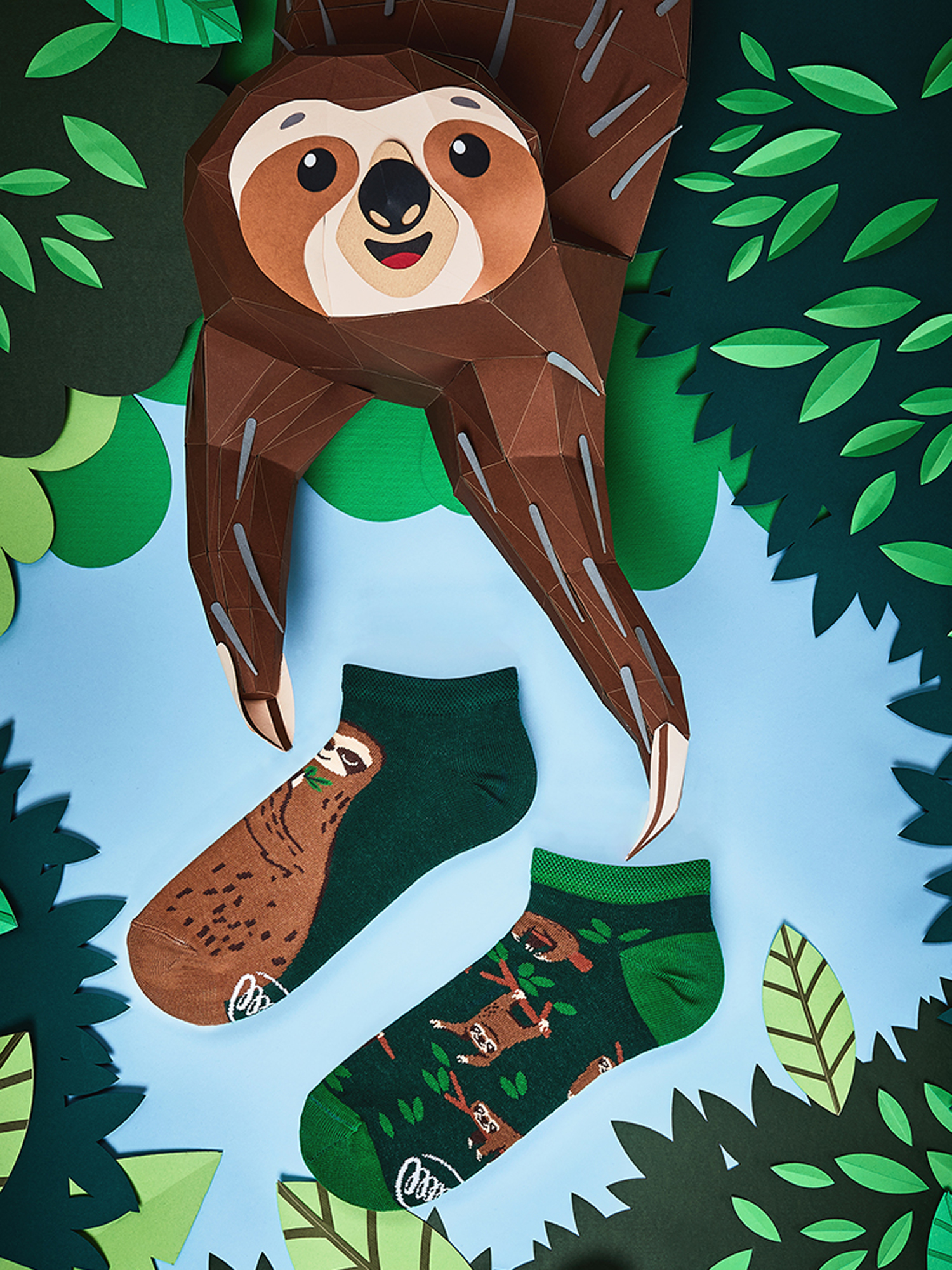 Ponožky Many Mornings Sloth Life Low (gree/brown)