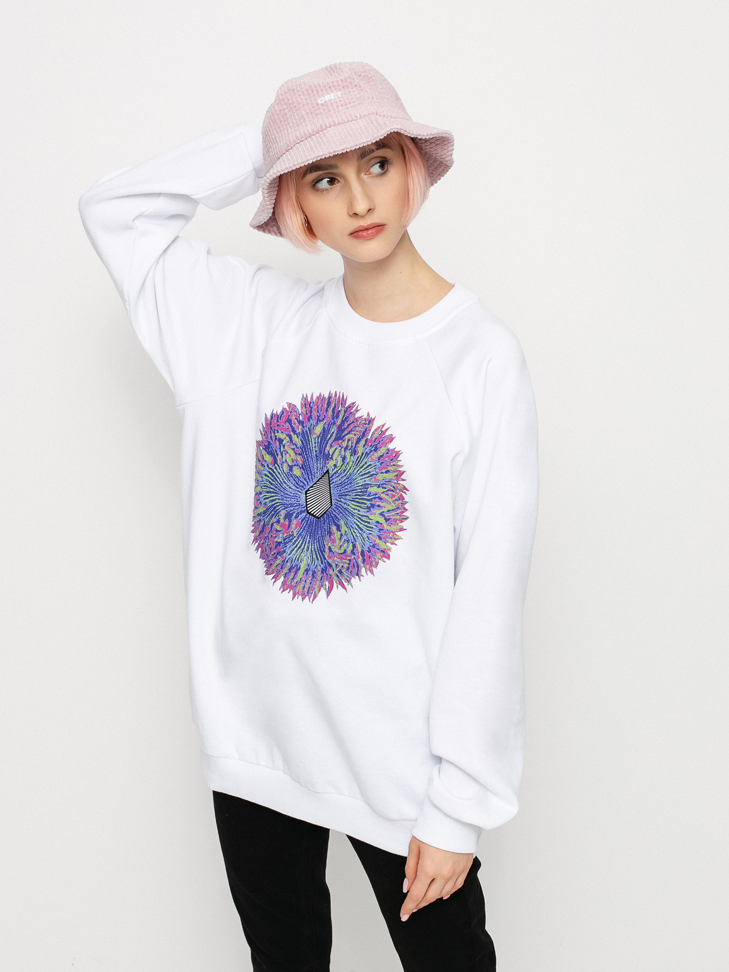 Mikina Volcom Coral Morph Wmn (white)