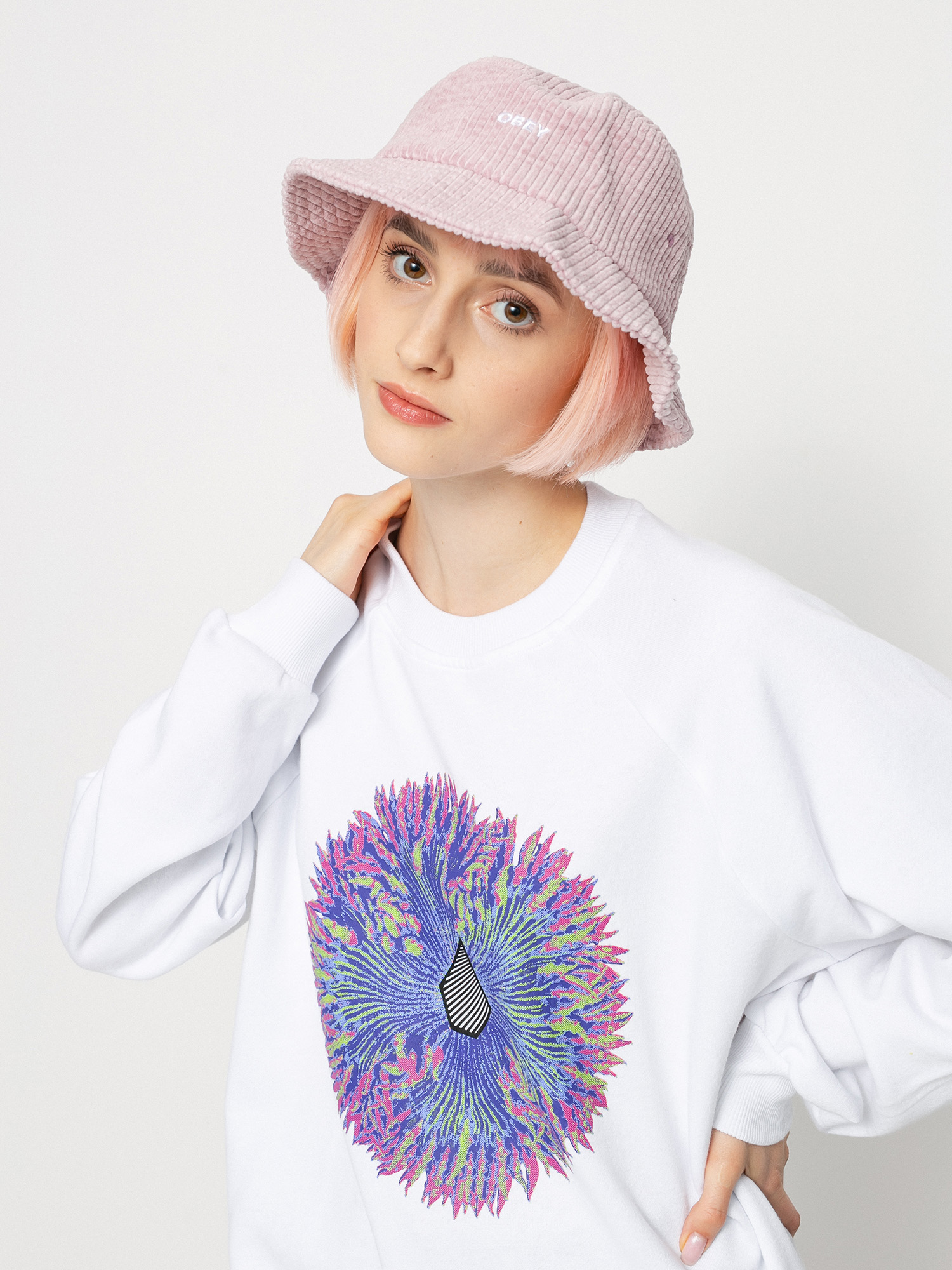 Mikina Volcom Coral Morph Wmn (white)