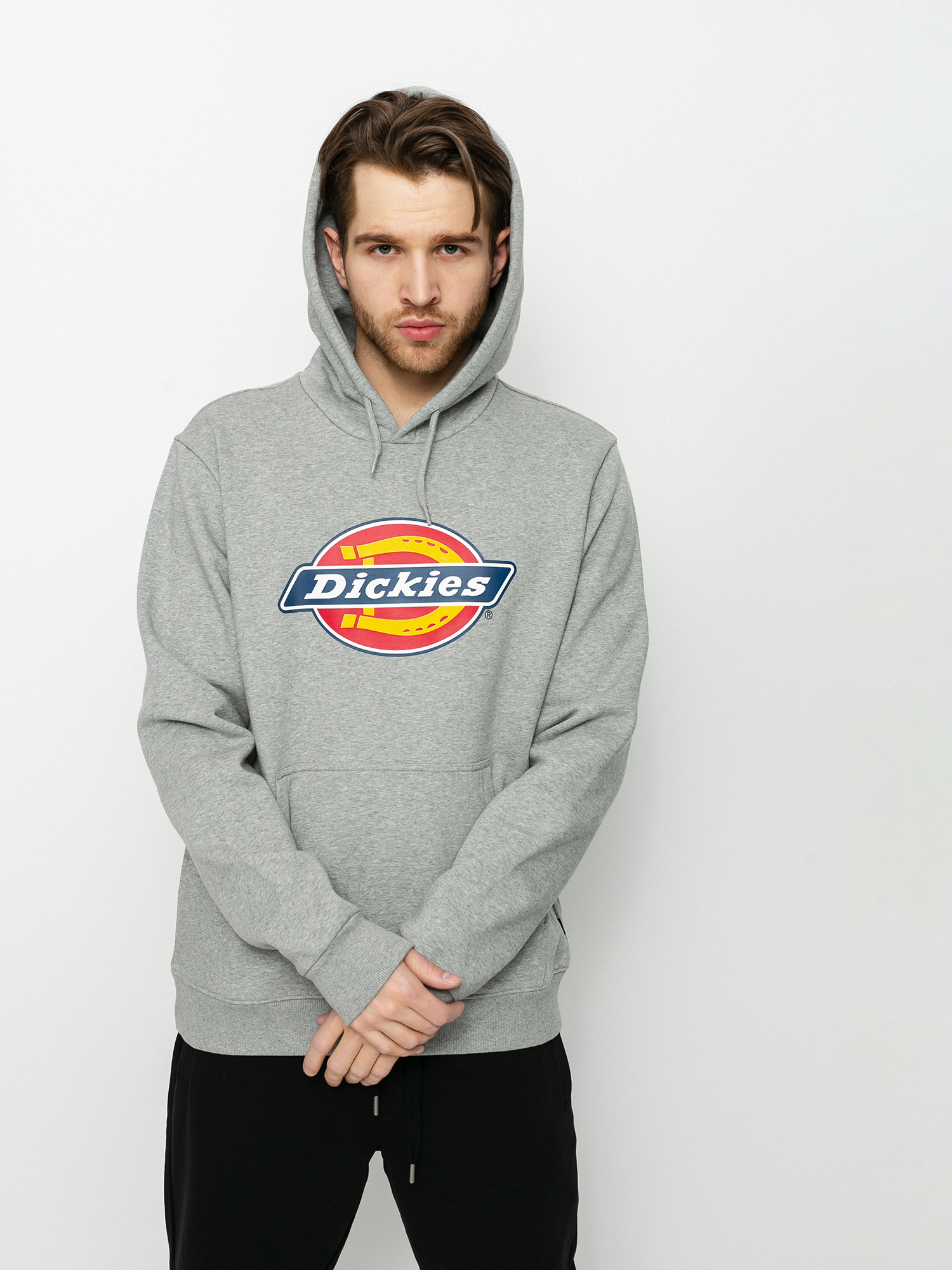 Mikina s kapucí Dickies Icon Logo HD (grey melange)