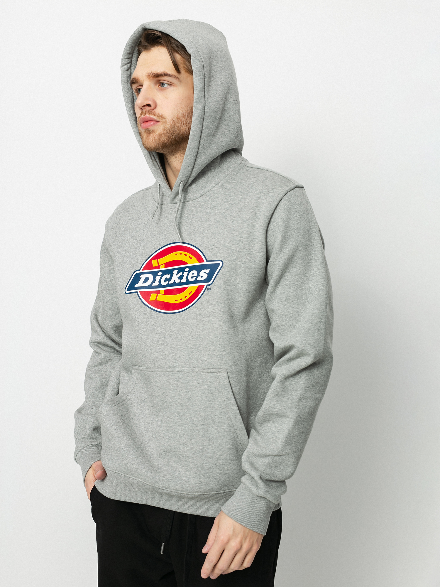 Mikina s kapucí Dickies Icon Logo HD (grey melange)