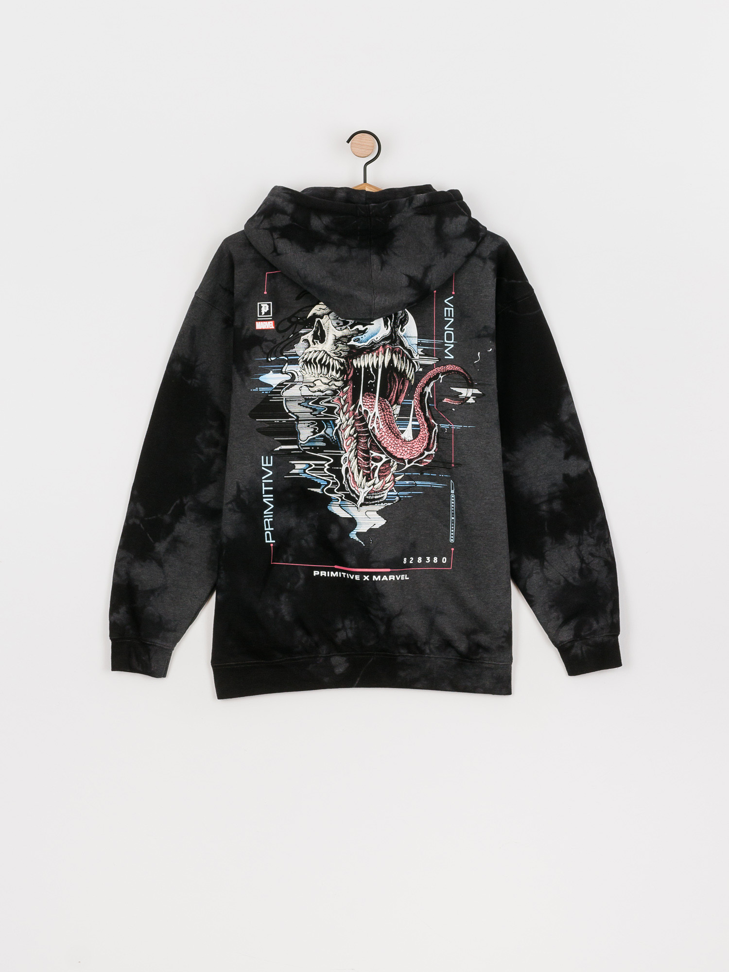 Mikina s kapucí Primitive Venom Washed HD (black)
