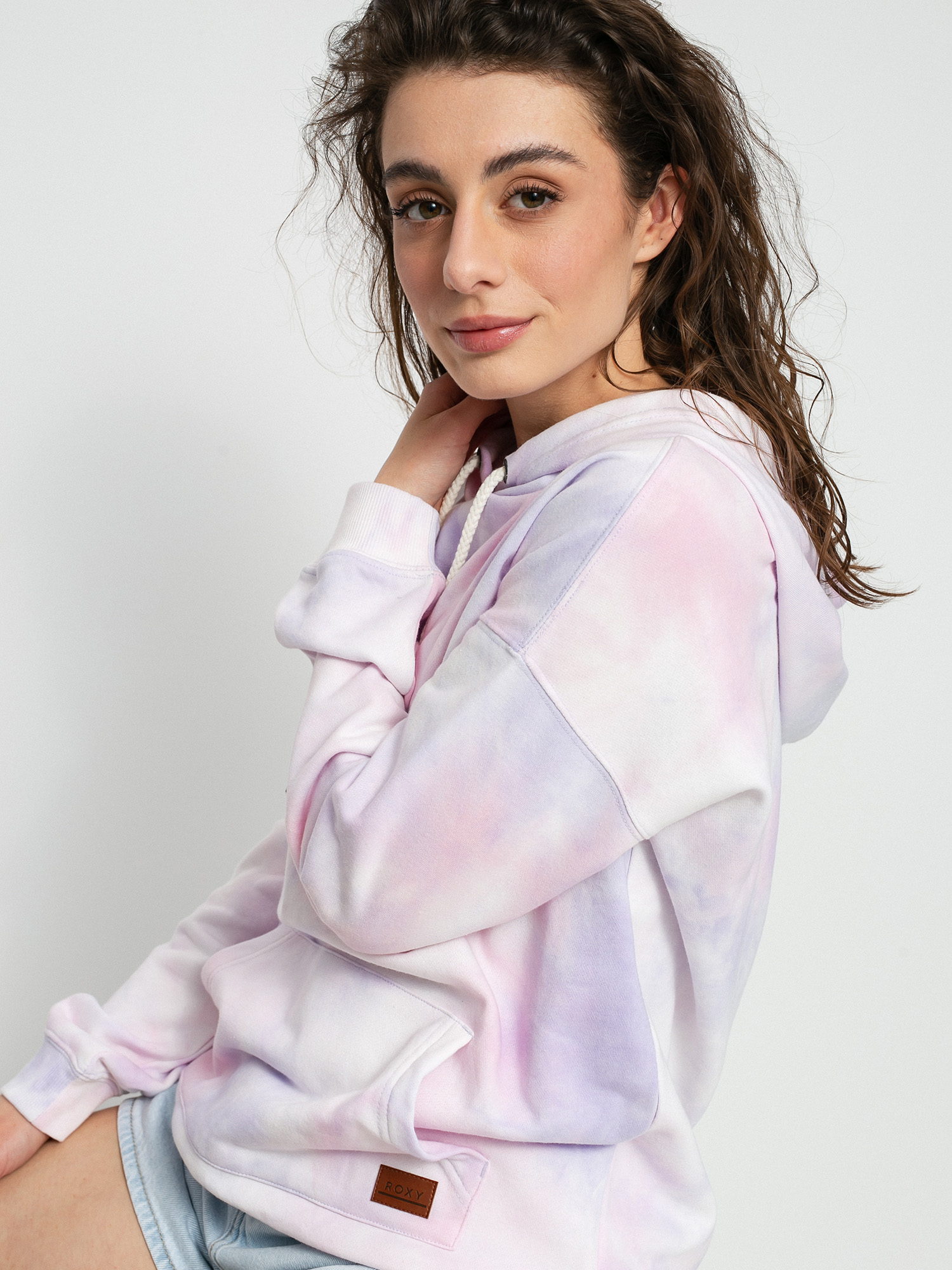 Mikina s kapucí Roxy Ocean Goer HD Wmn (orchid petal no flowers fly t)