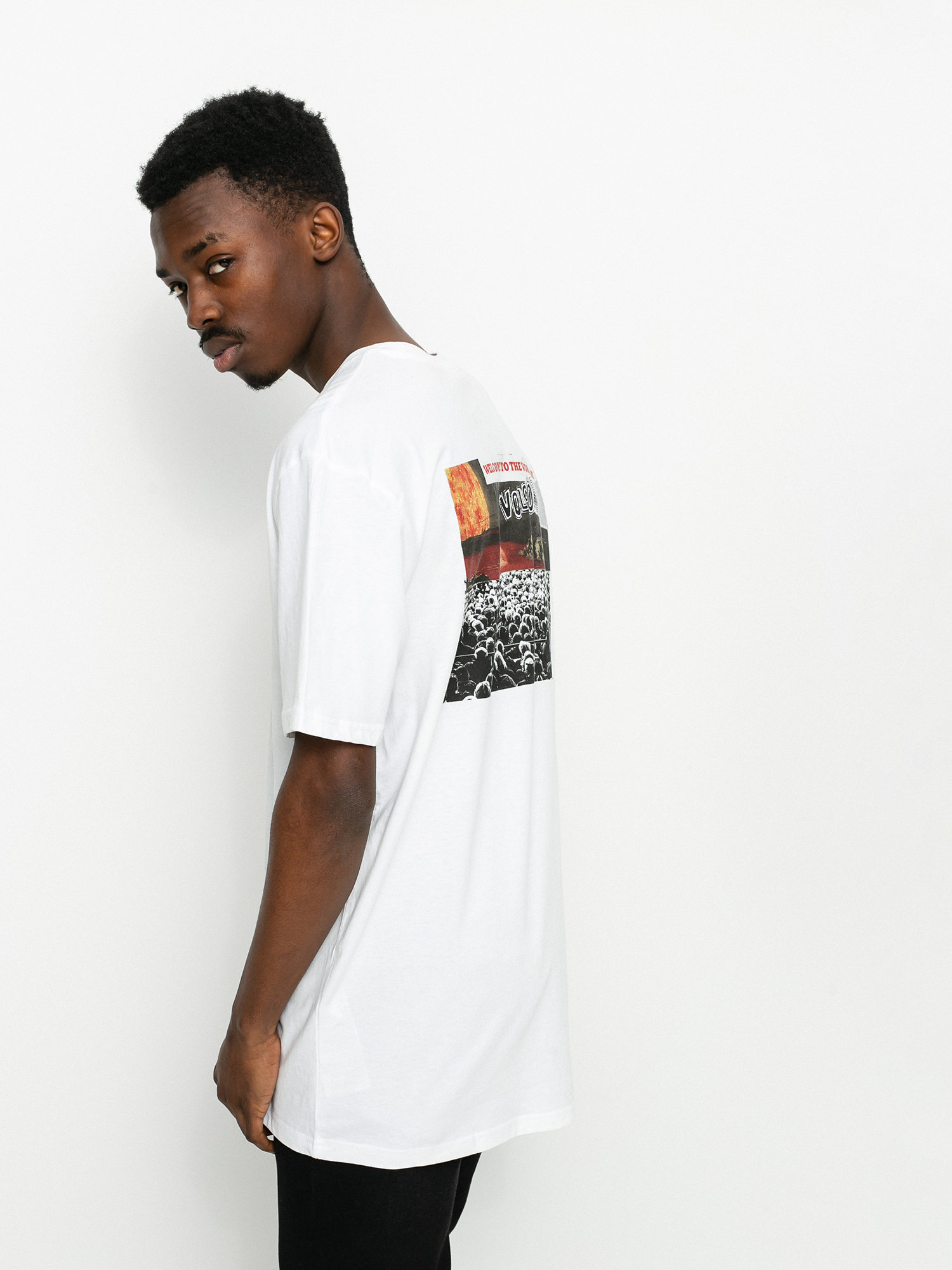 Tričko Volcom Worlds Collide (white)