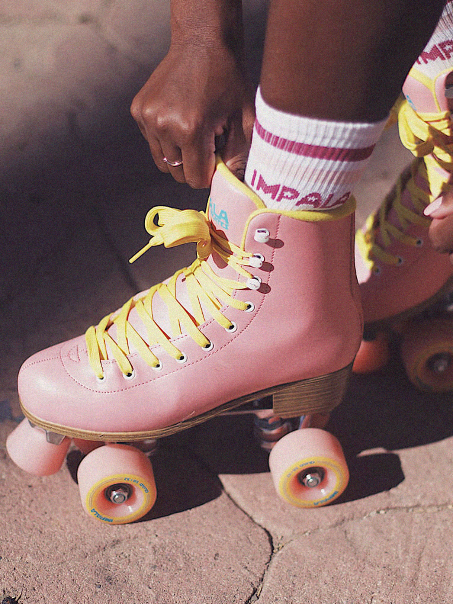 Kolečkové brusle Impala Quad Skate Wmn (pink/yellow)