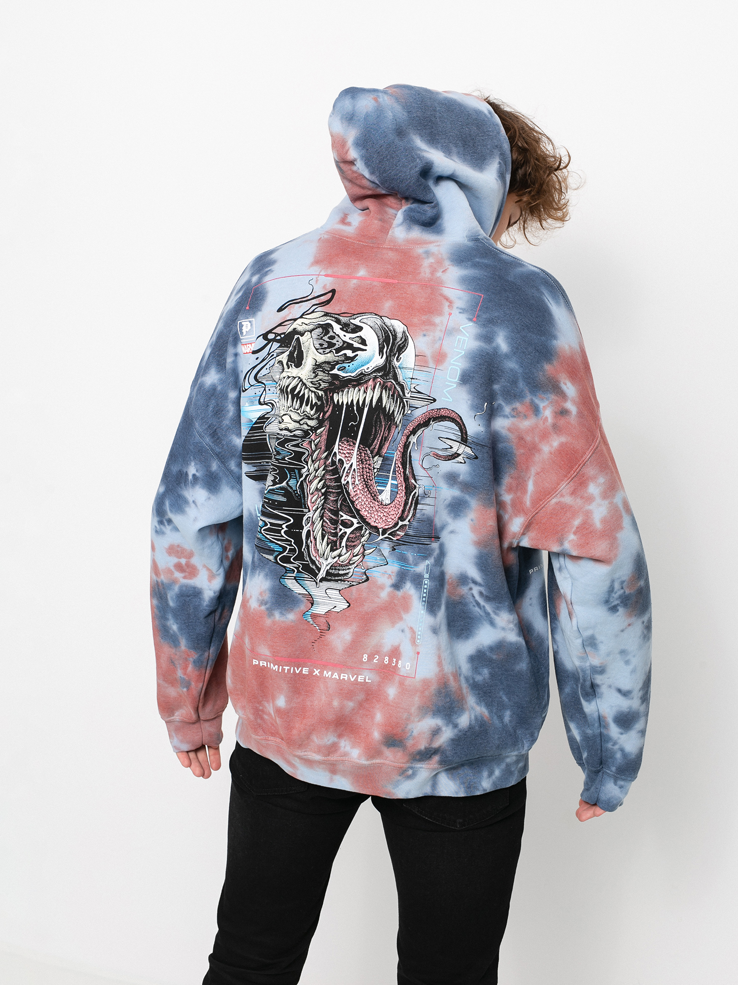 Mikina s kapucí Primitive Venom Washed HD (blue)