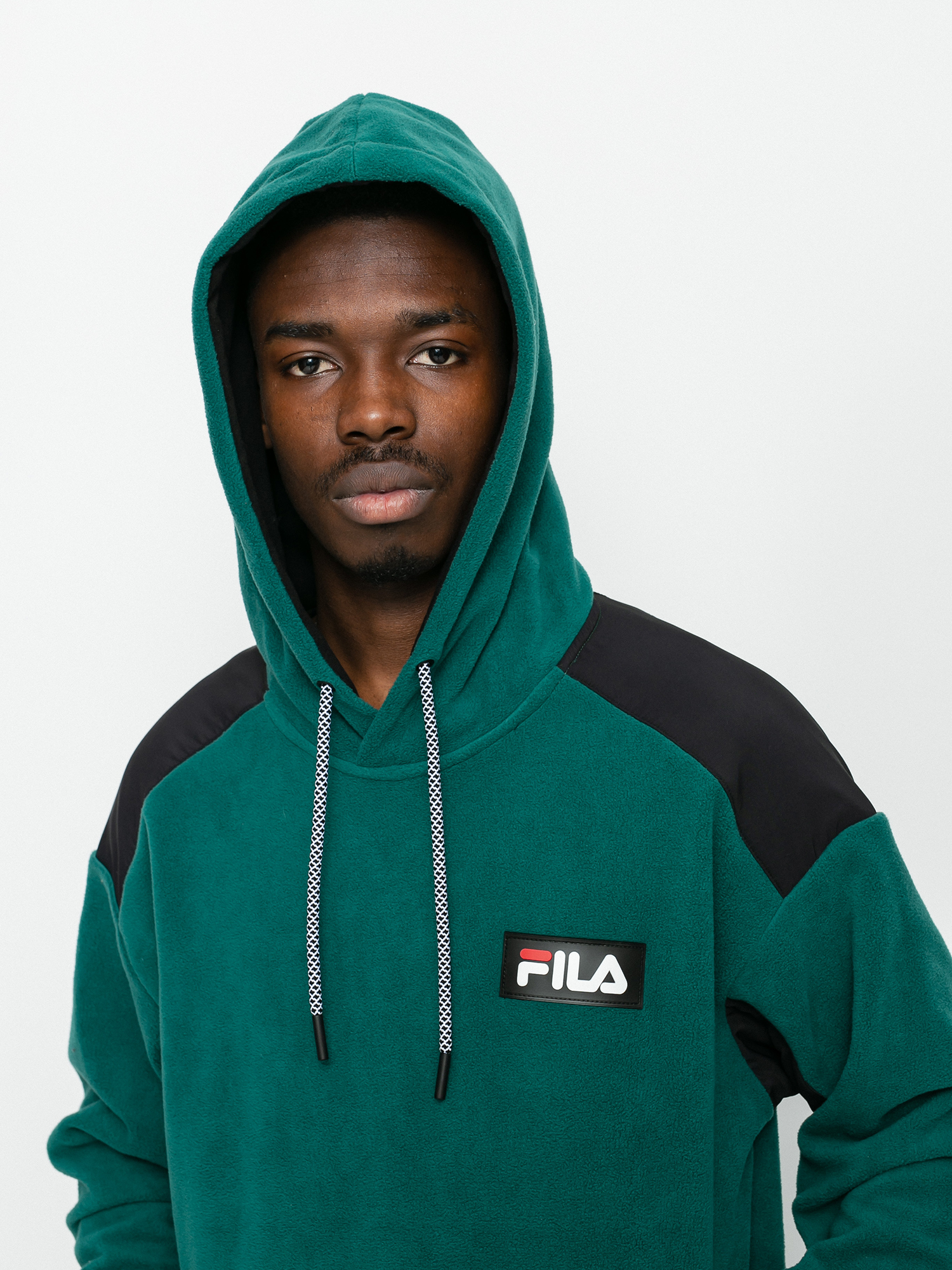 Mikina s kapucí Fila Crevan HD (storm/black)