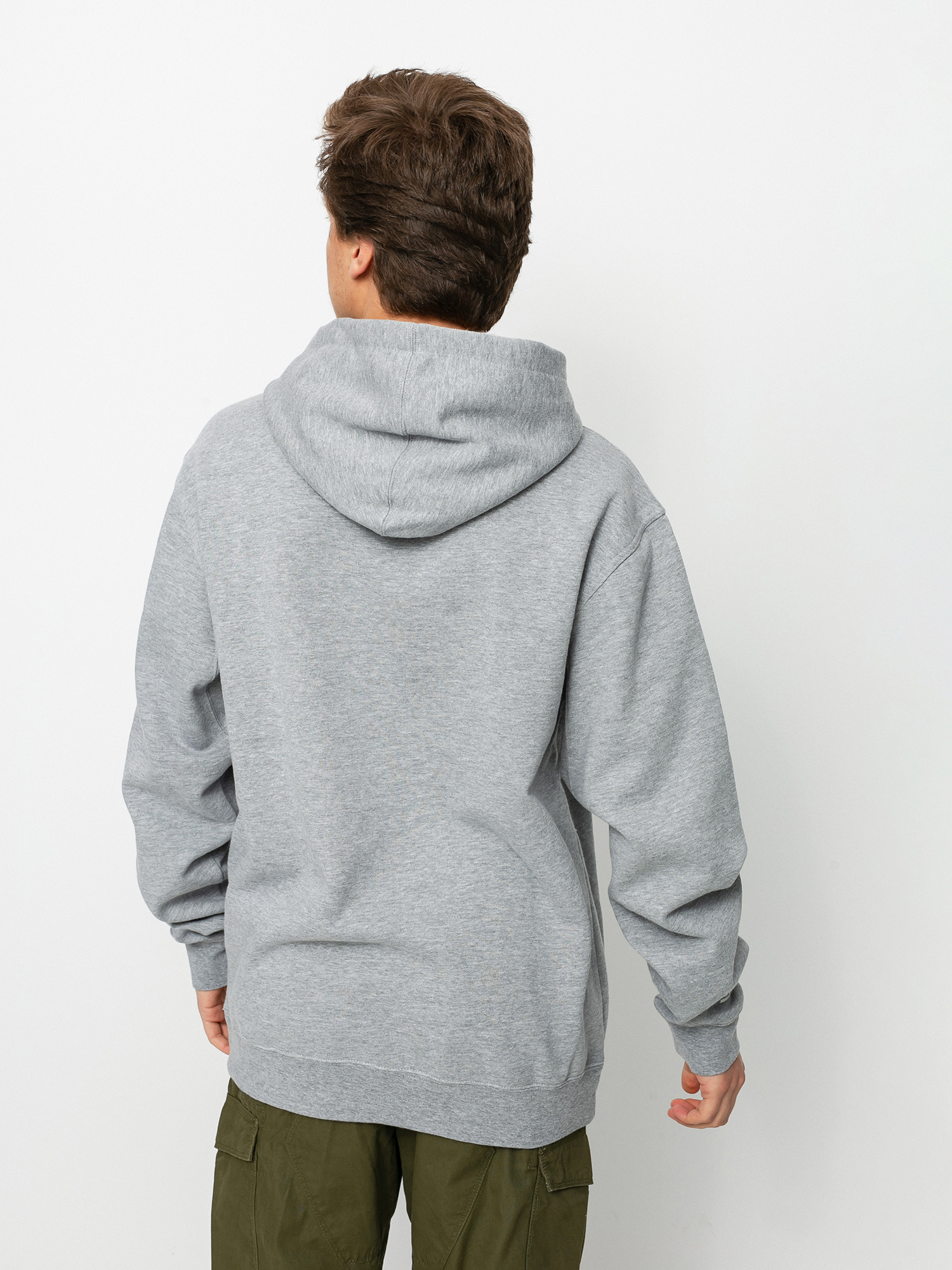 Mikina s kapucí Grizzly Griptape OG Stamp HD (heather grey/black)