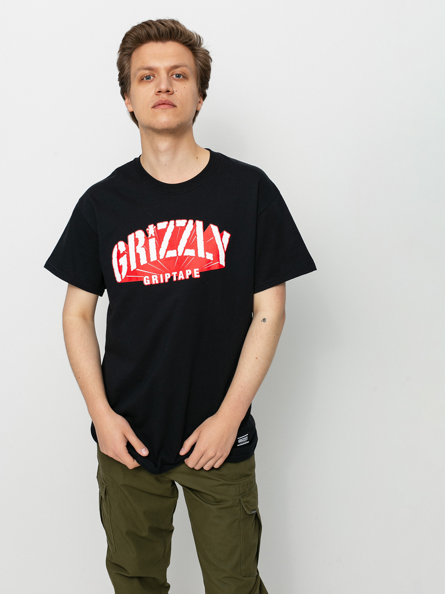 Tričko Grizzly Griptape Universidad (black)