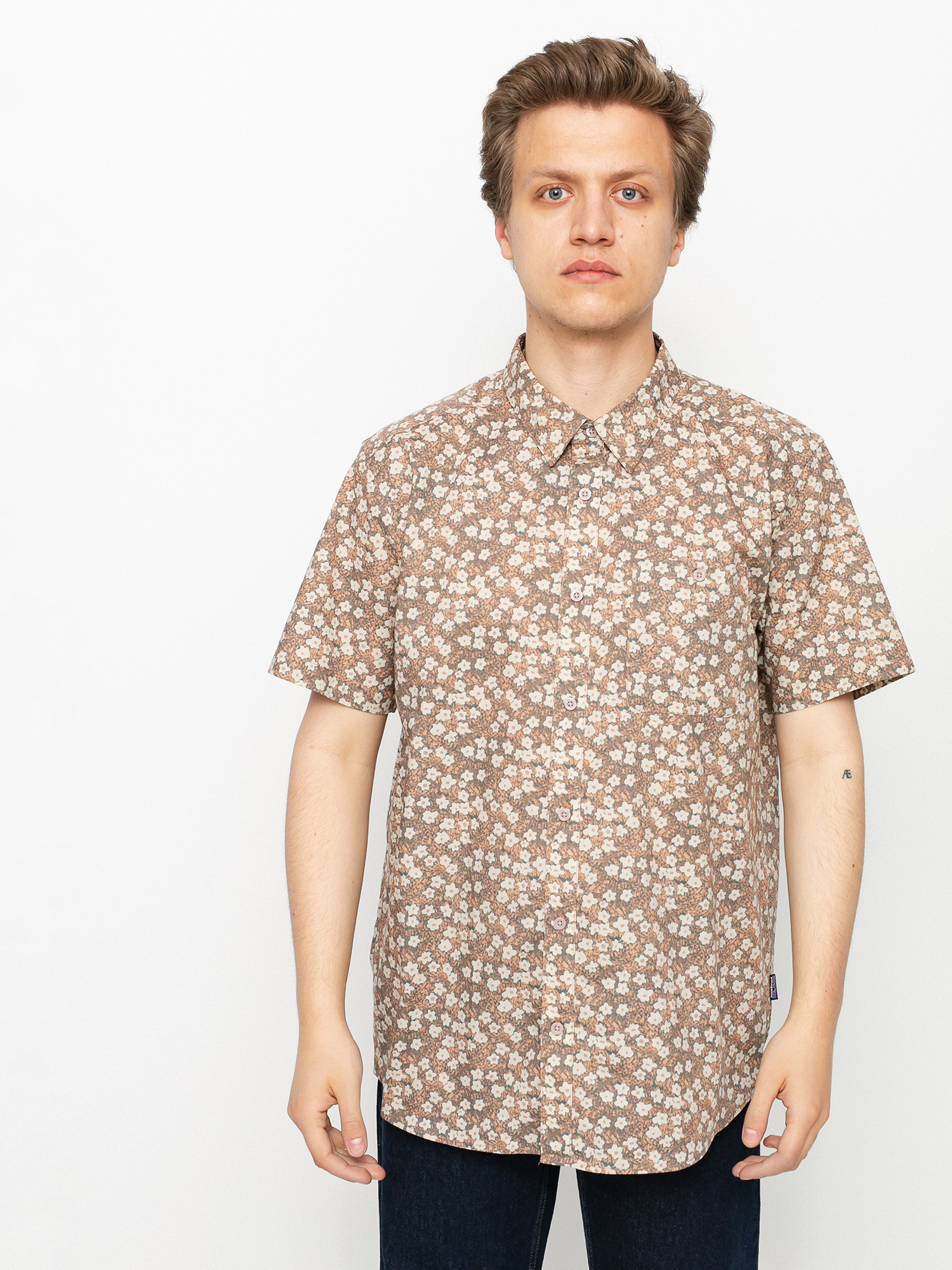 Košile Patagonia Go To (floral moss/stingray mauve)