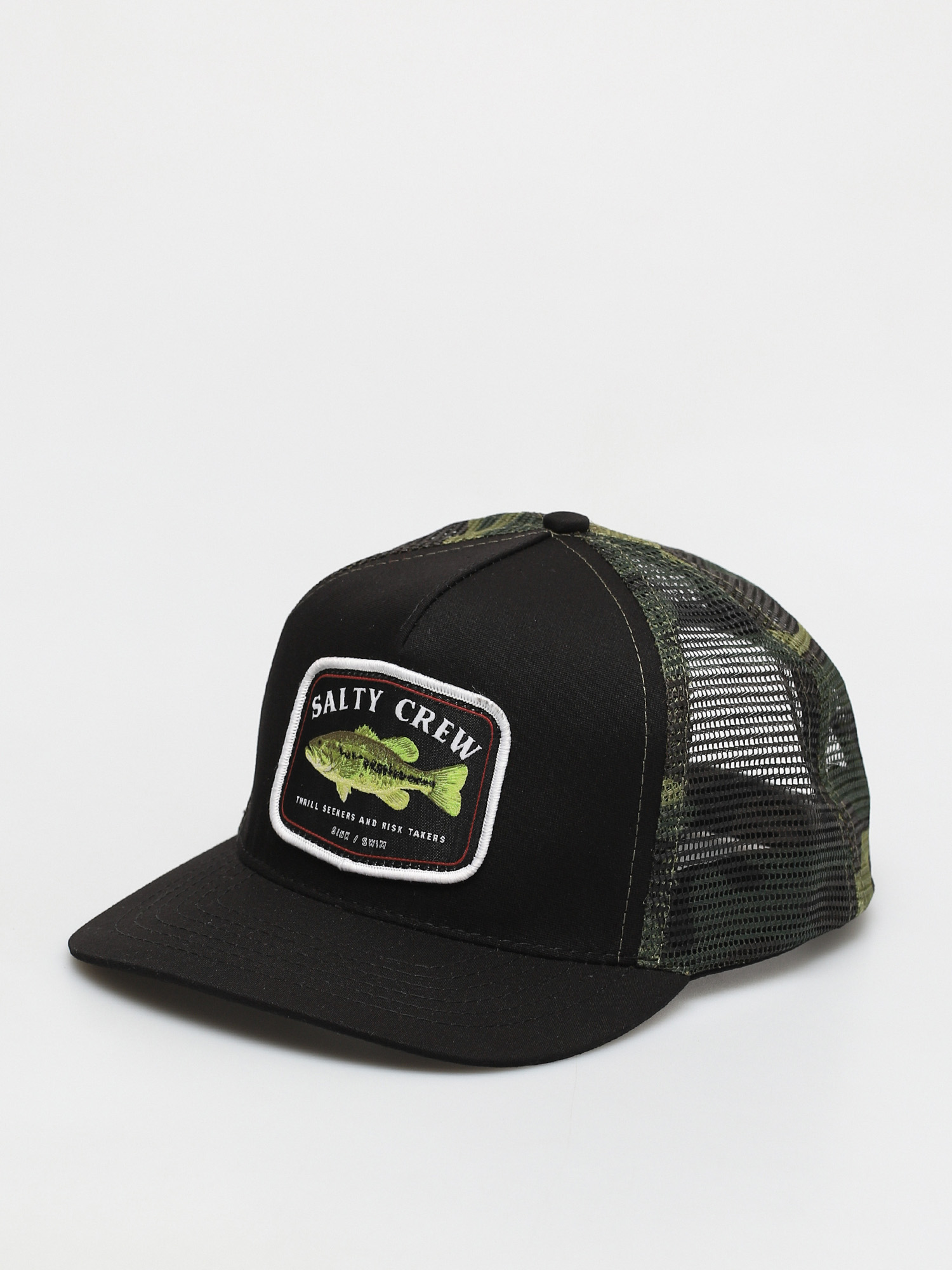 Kšiltovka  Salty Crew Bigmouth Trucker (black/camo)