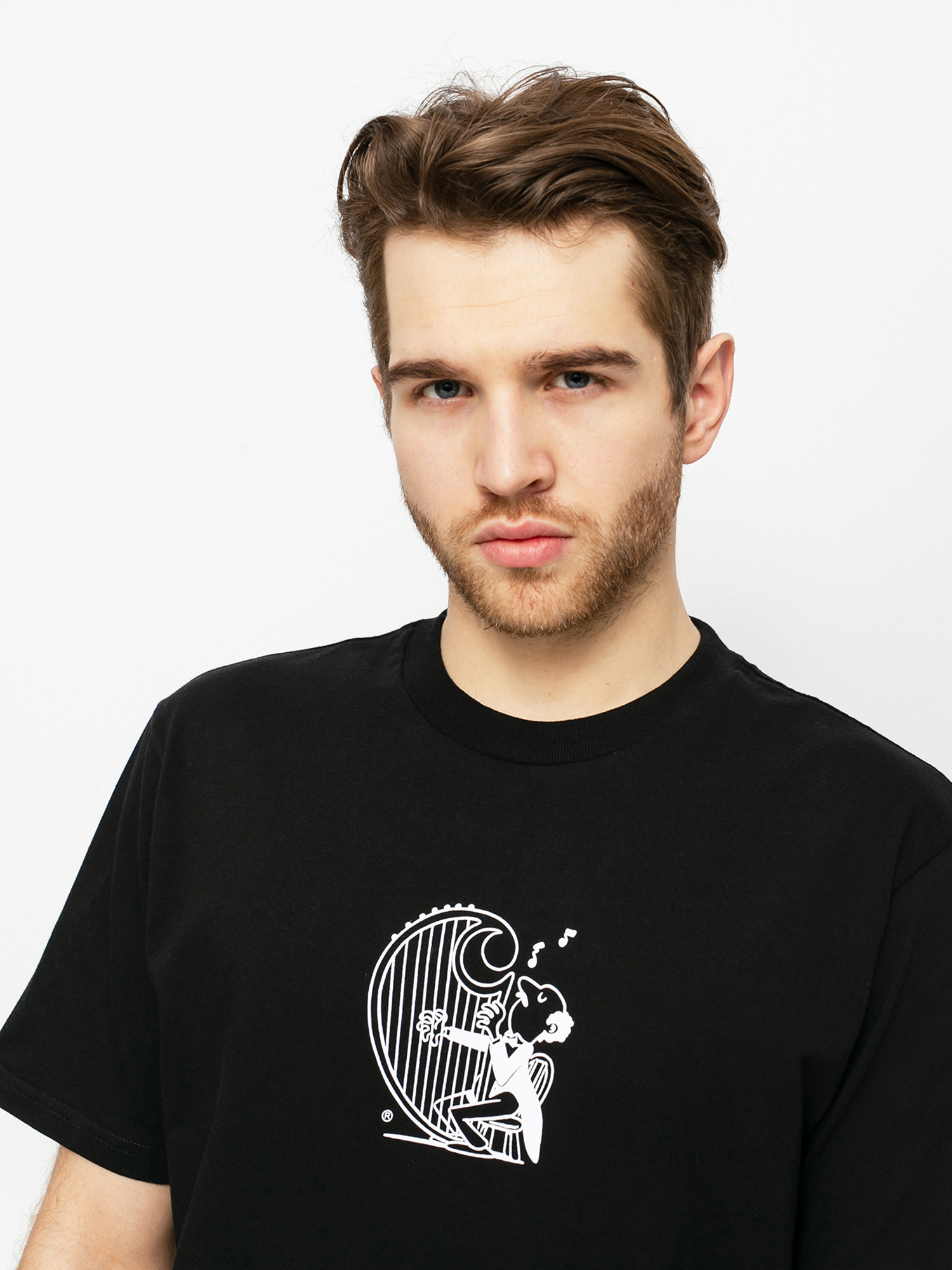 Tričko Carhartt WIP Harp (black/white)