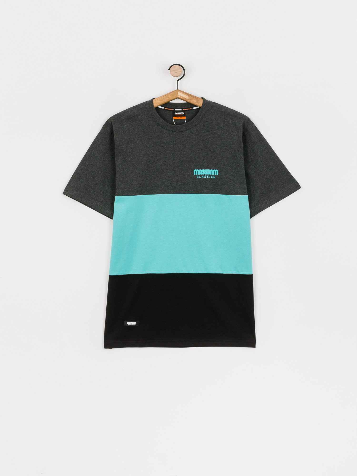 Tričko MassDnm Zone (dk heather/turquoise/black)