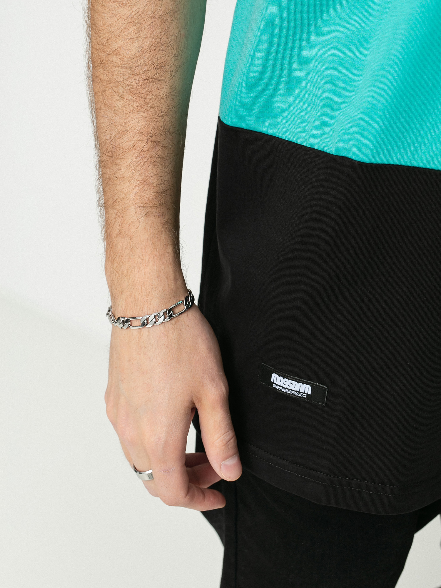 Tričko MassDnm Zone (dk heather/turquoise/black)