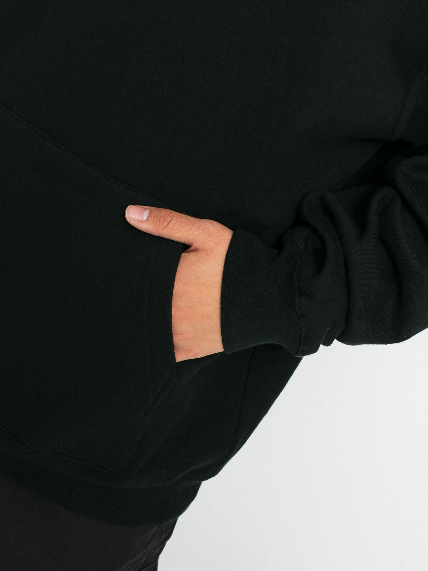 Mikina s kapucí Emerica Stacked HD (black)