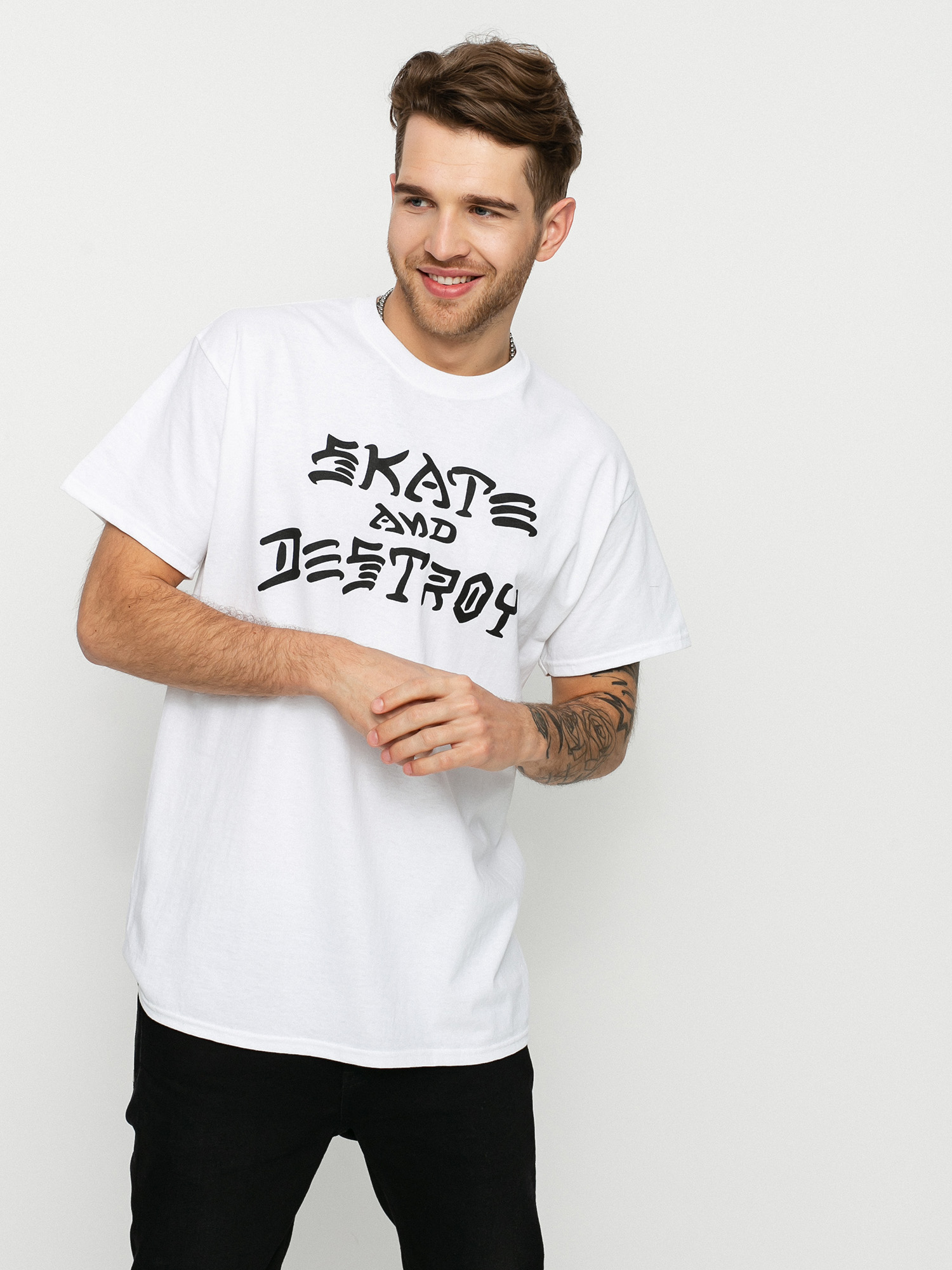 Thrasher Tričko Skate And Destroy (white)