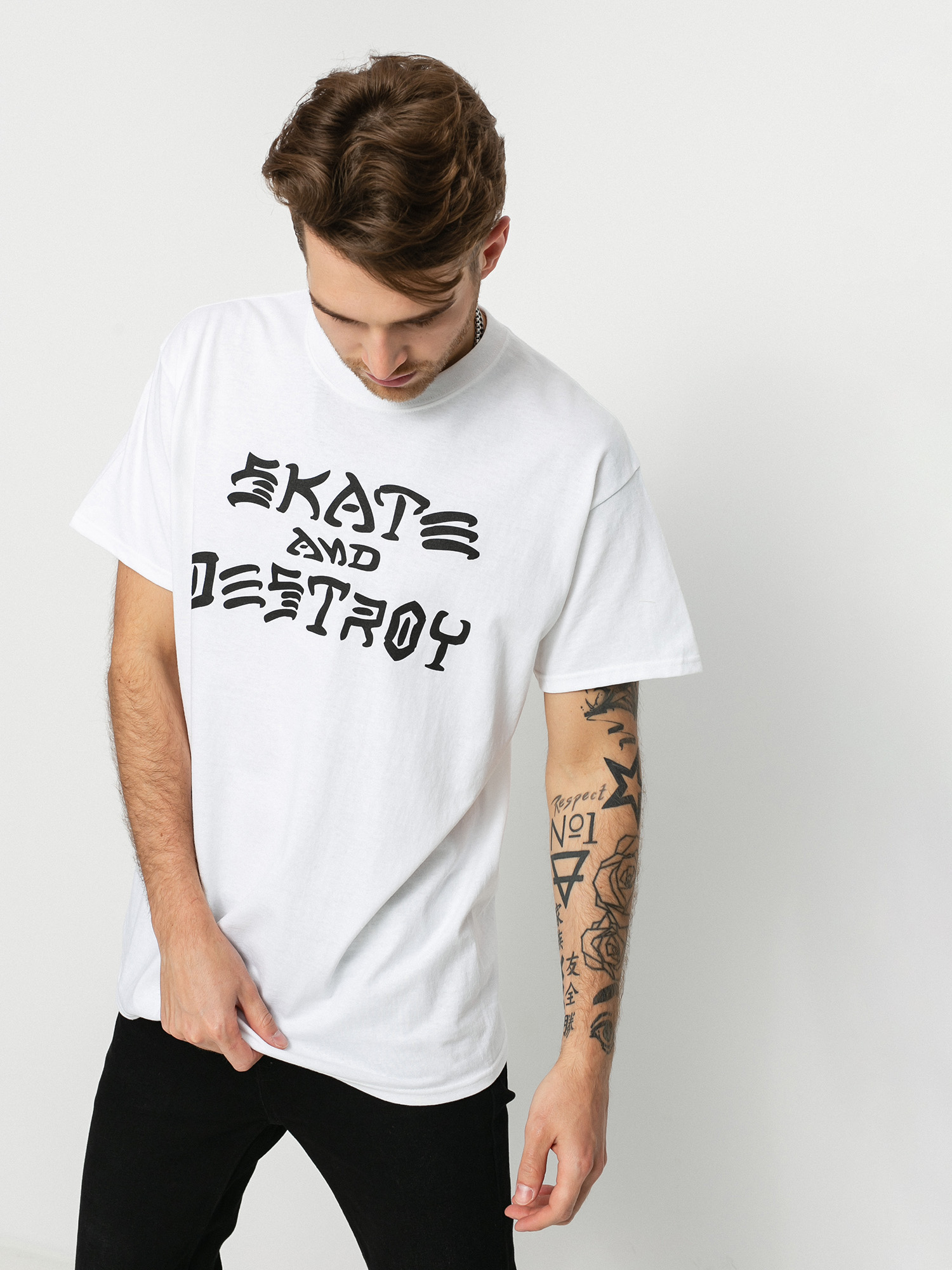 Thrasher Tričko Skate And Destroy (white)