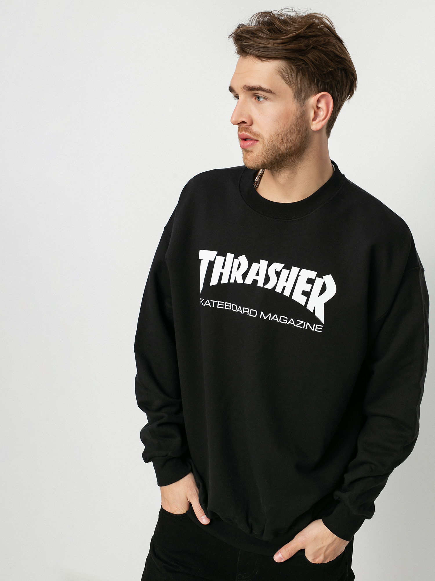 Mikina Thrasher Skate Mag Crew (black)