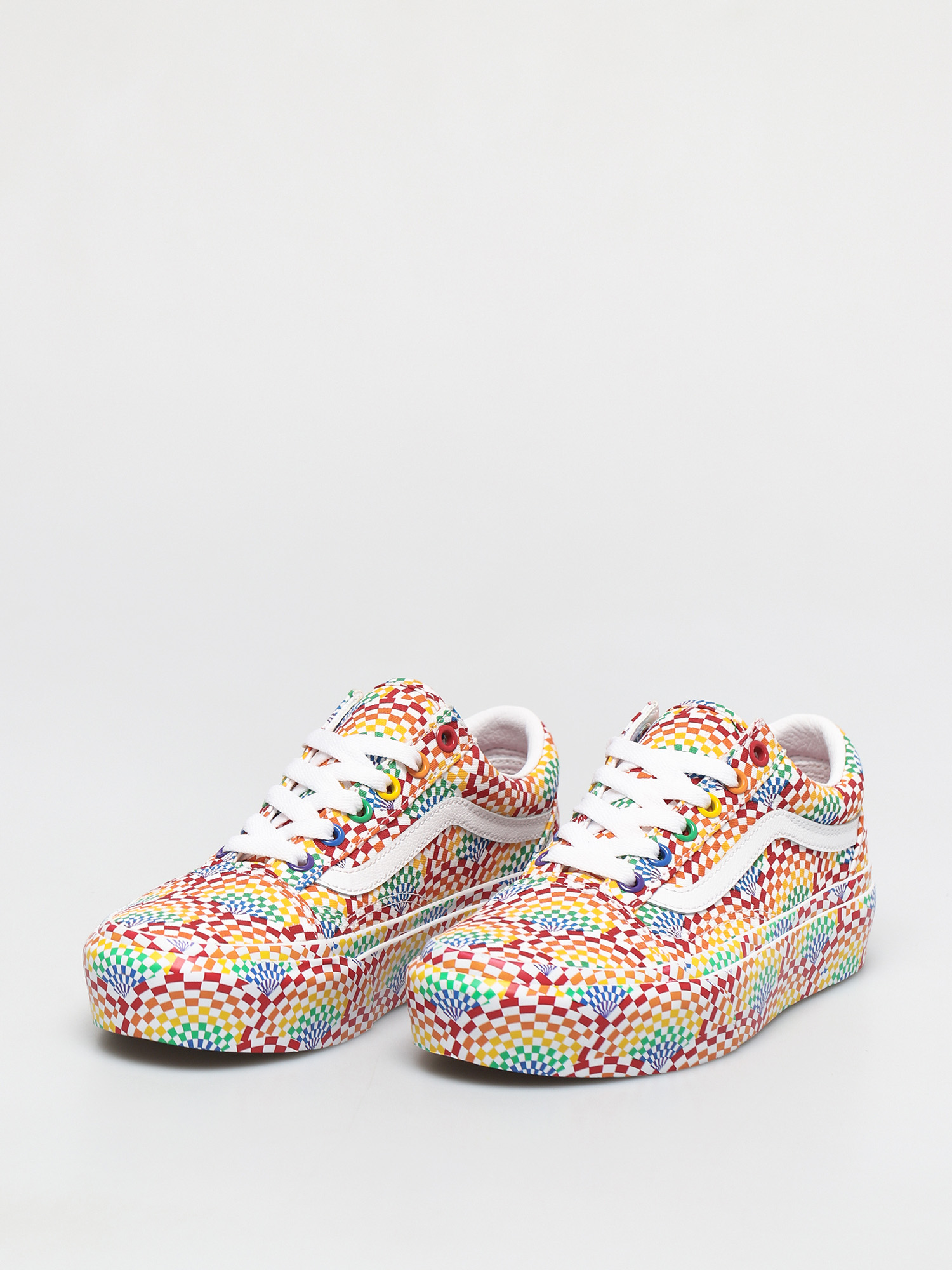 Boty Vans Old Skool Platform (pride multi/true white)