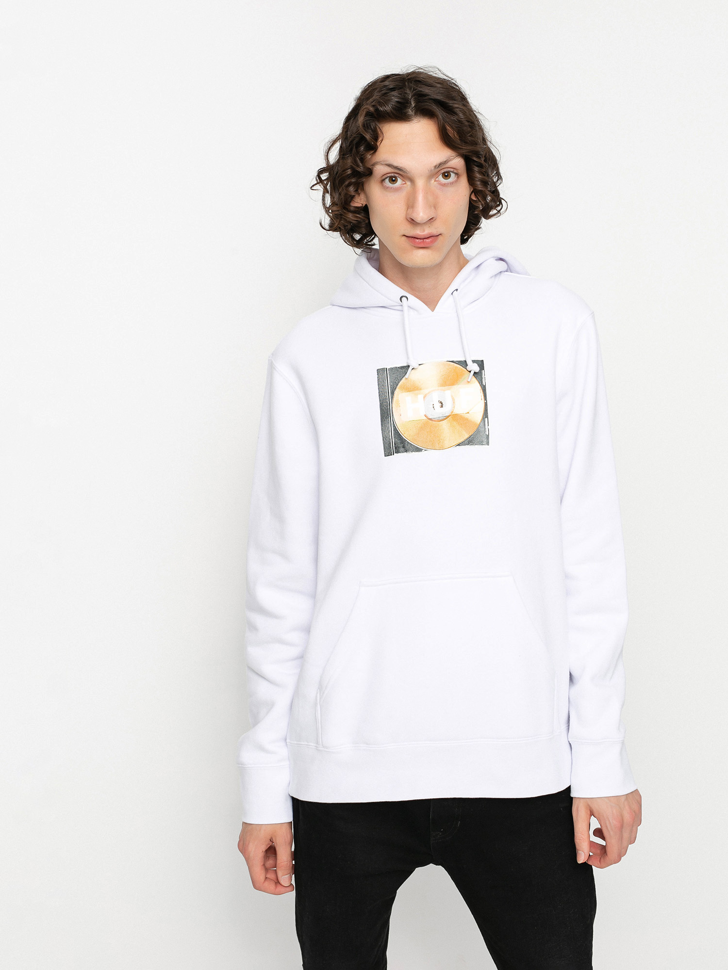 Mikina s kapucí HUF Mix Box Logo HD (white)
