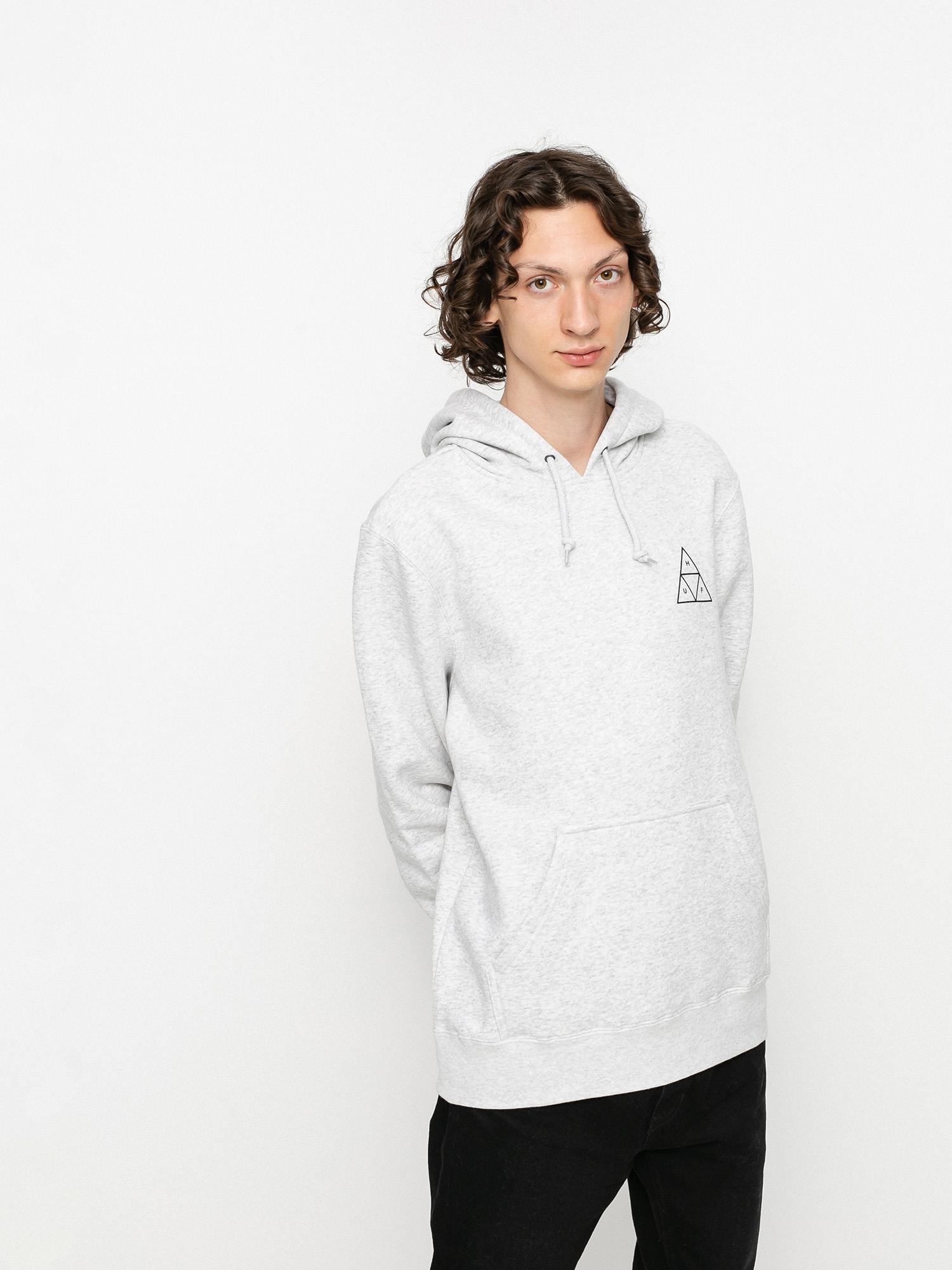 Mikina s kapucí HUF Essentials TT HD (athletic heather)