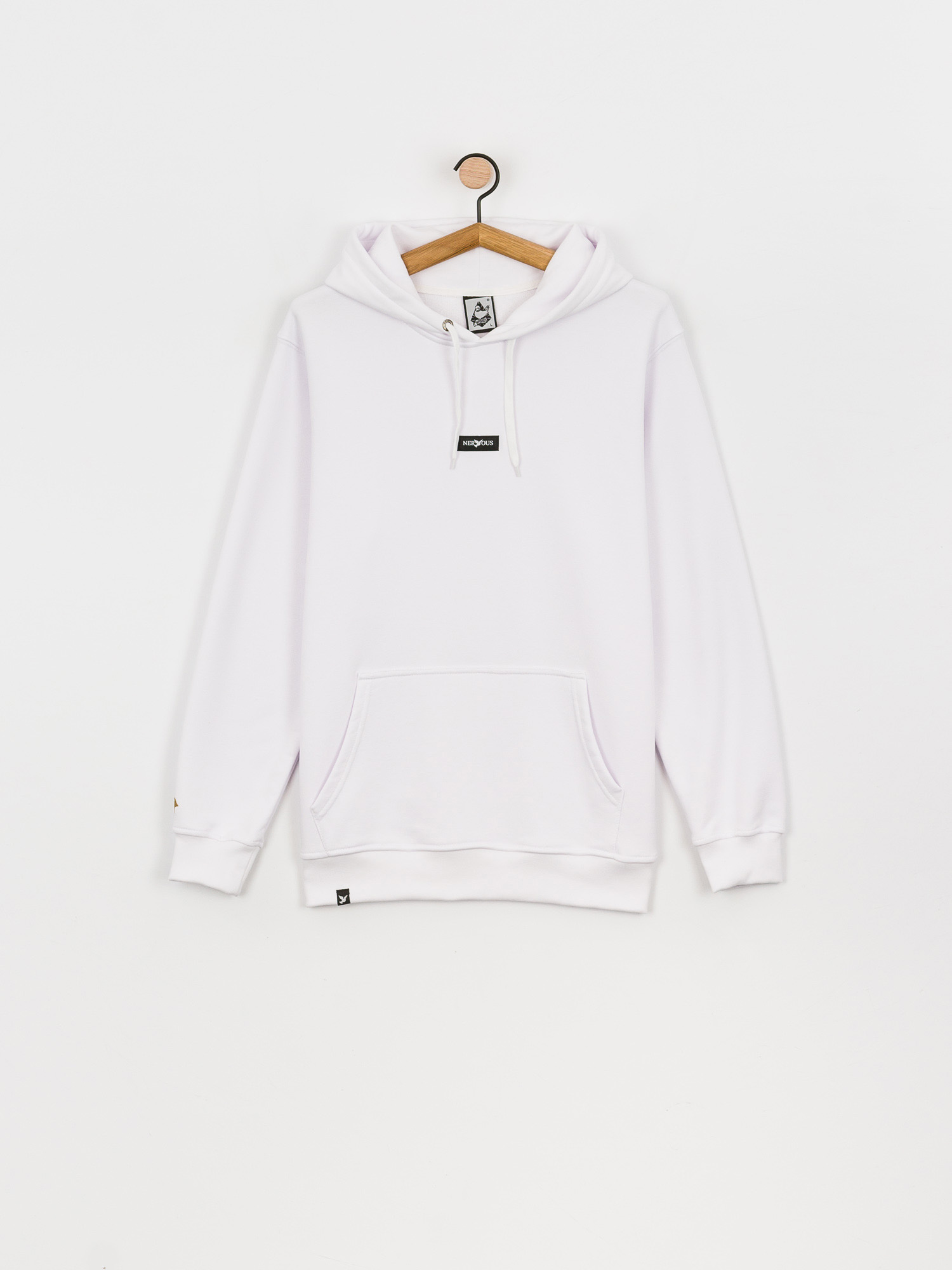 Mikina s kapucí Nervous Classic Small HD (wht)