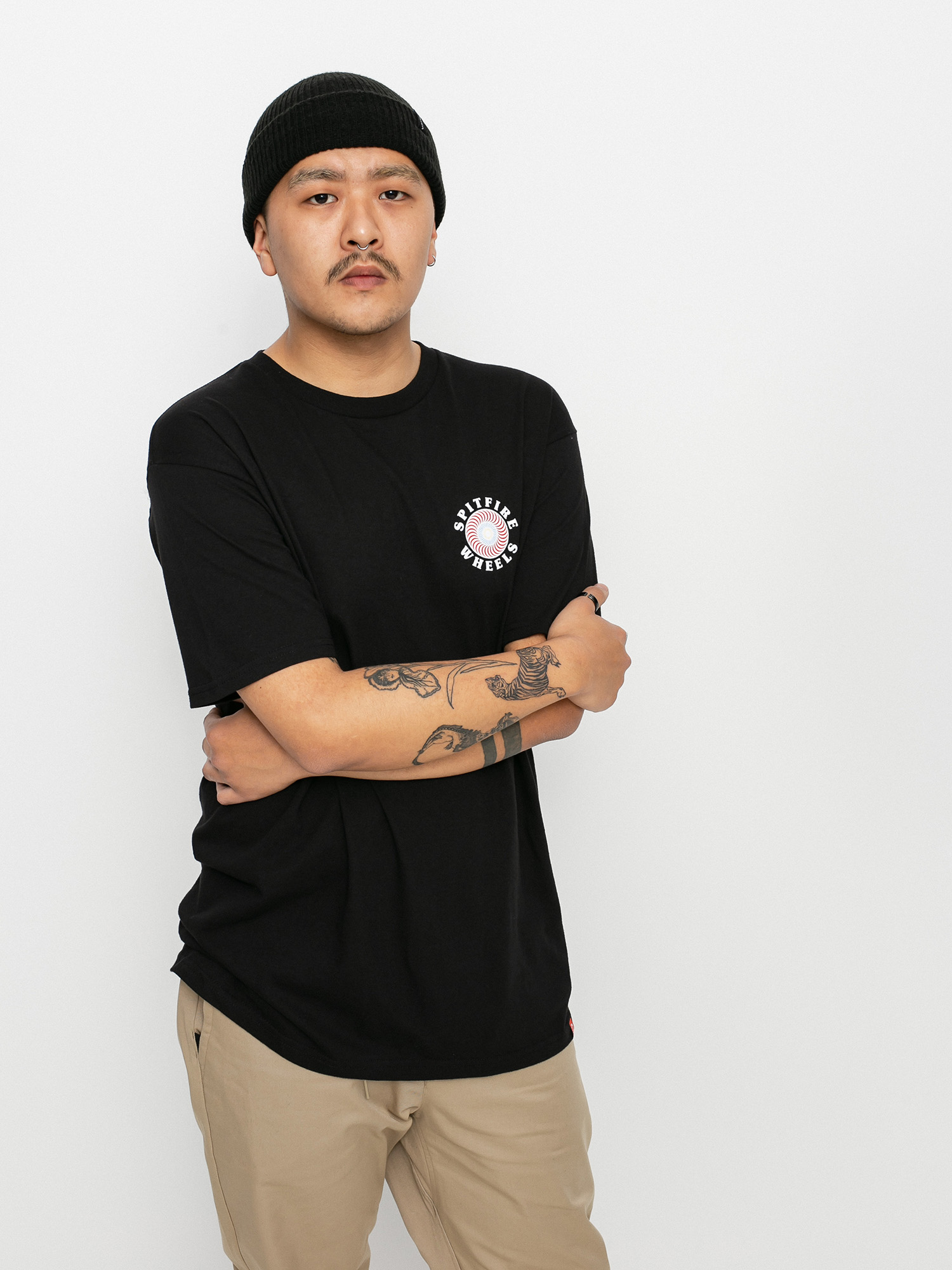 Tričko Spitfire Og Clsc Fill (black/red)