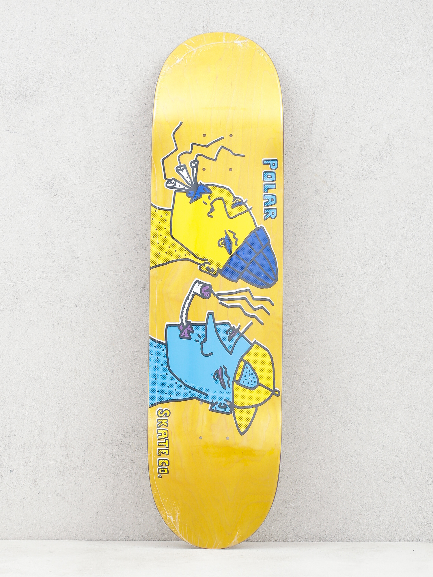 Deska Polar Skate Team Smoking Heads (yellow)
