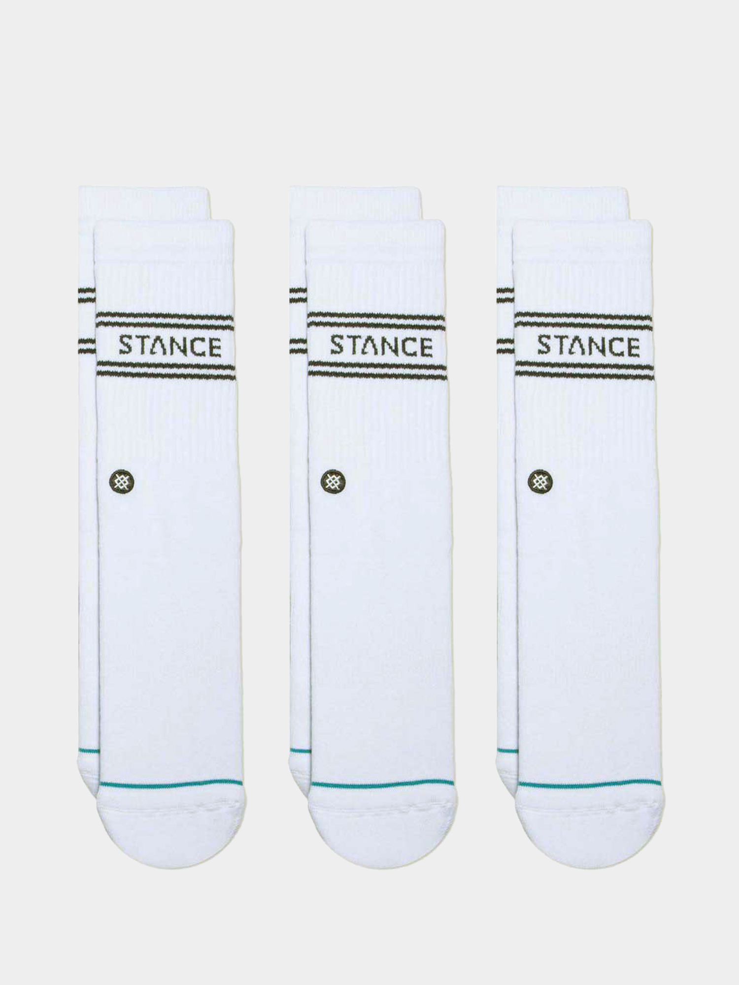 Ponožky Stance Basic 3 Pack Crew (white)